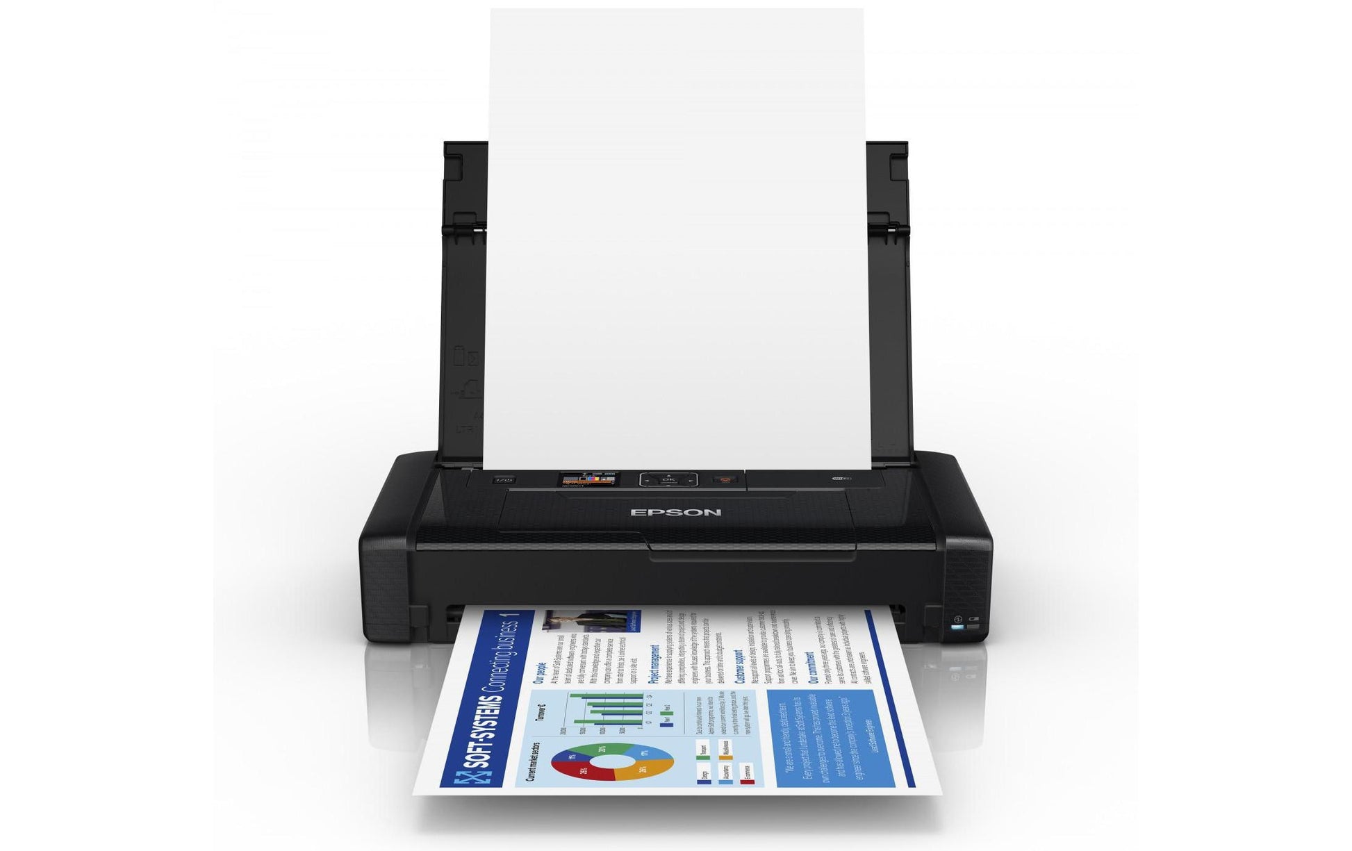 Epson WorkForce WF-110W – Mobiler Tintenstrahldrucker, A4, Farbe, WLAN/USB, 5760 × 1440 dpi