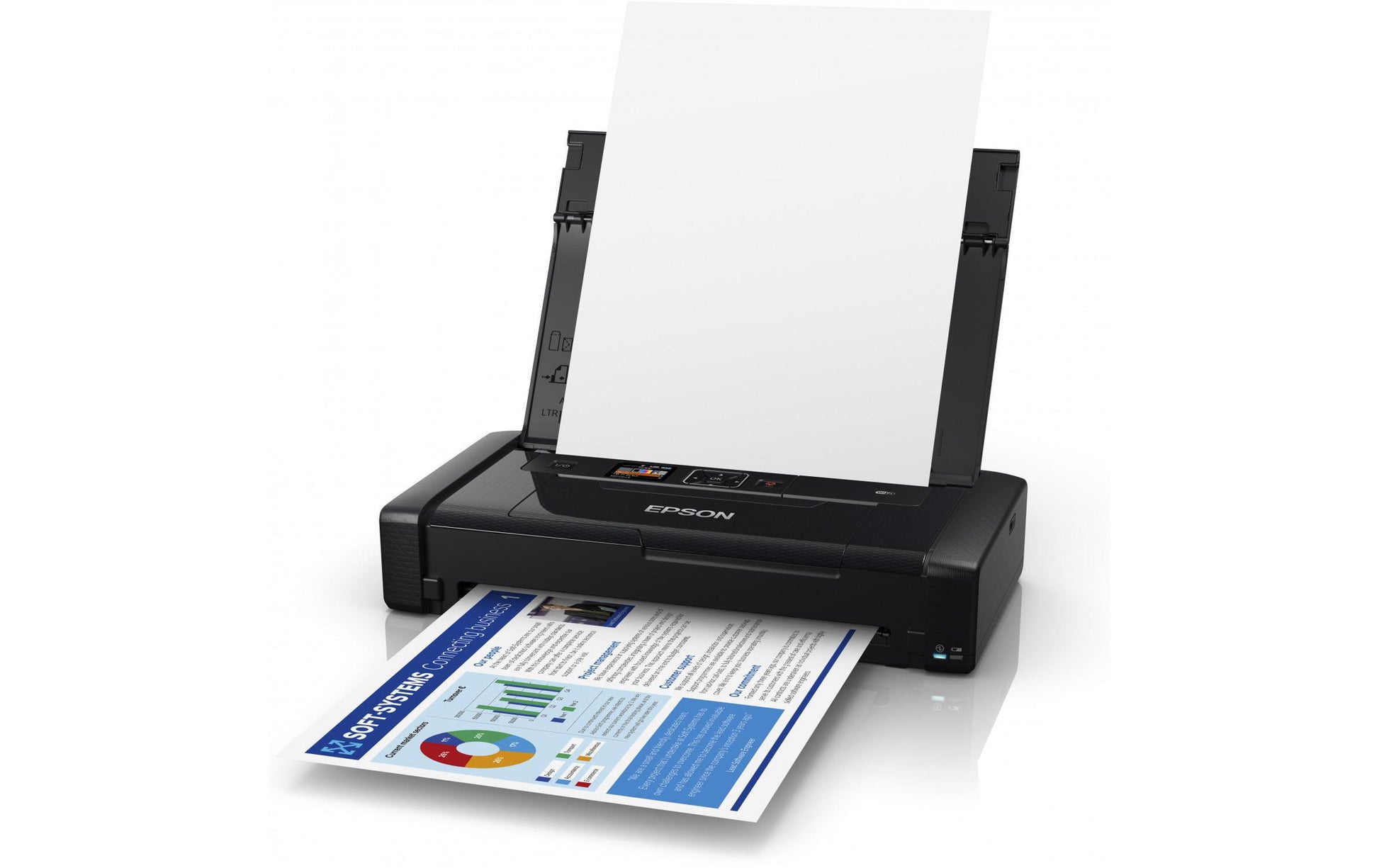 Epson WorkForce WF-110W – Mobiler Tintenstrahldrucker, A4, Farbe, WLAN/USB, 5760 × 1440 dpi
