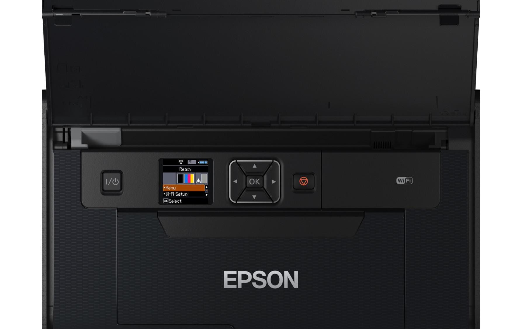Epson WorkForce WF-110W – Mobiler Tintenstrahldrucker, A4, Farbe, WLAN/USB, 5760 × 1440 dpi