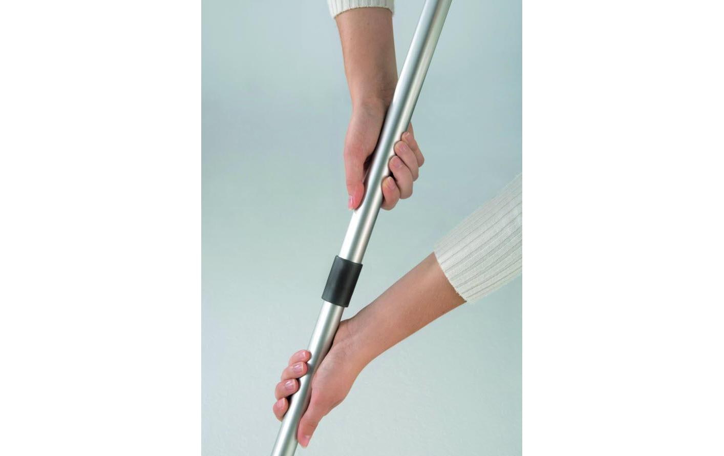 Leifheit Professionelles Flachwisch-System – Bodenwischer – Wischbreite 50 cm, Teleskopstiel, Silber