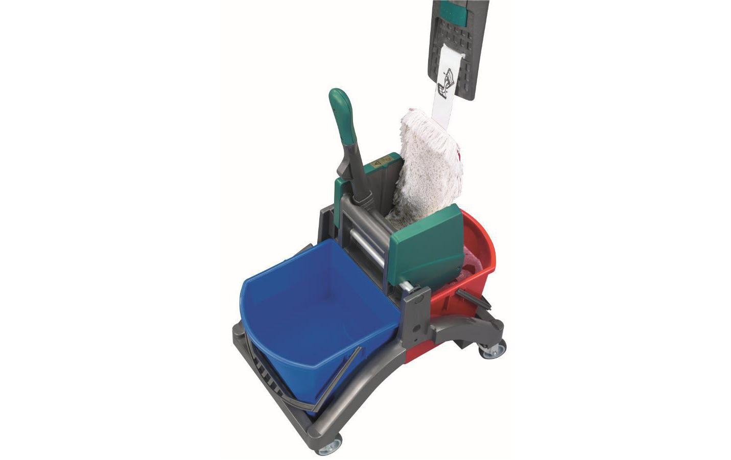 Leifheit Professionelles Flachwisch-System – Bodenwischer – Wischbreite 50 cm, Teleskopstiel, Silber