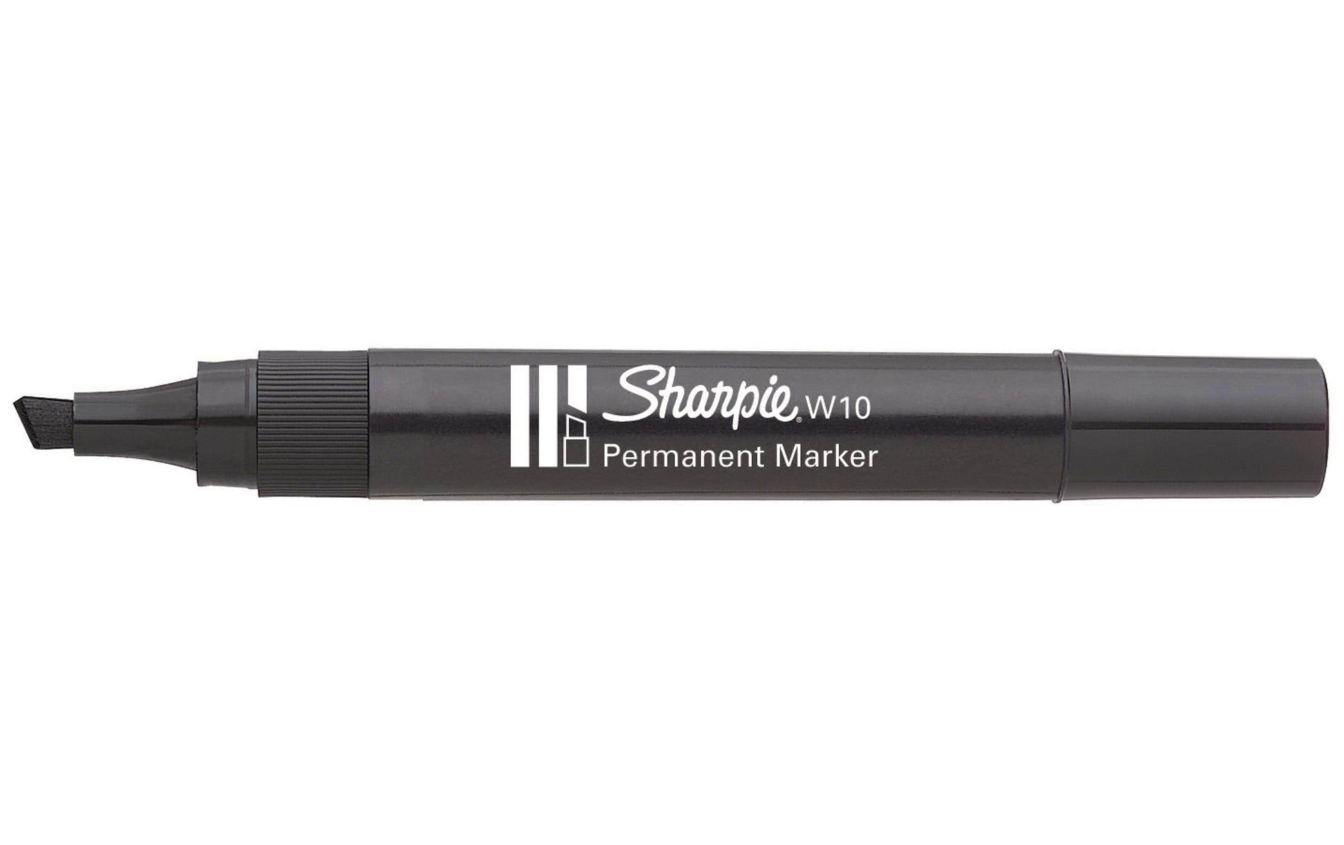 Sharpie W10 Permanentmarker – Keilspitze 1,5–3,5 mm – Schwarz – Für Stein