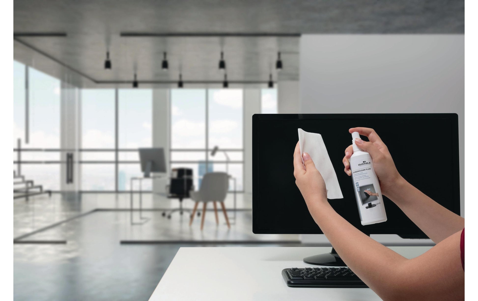 Durable Screenclean Bildschirmreiniger – für Bildschirme & Glas – Spray – 250 ml
