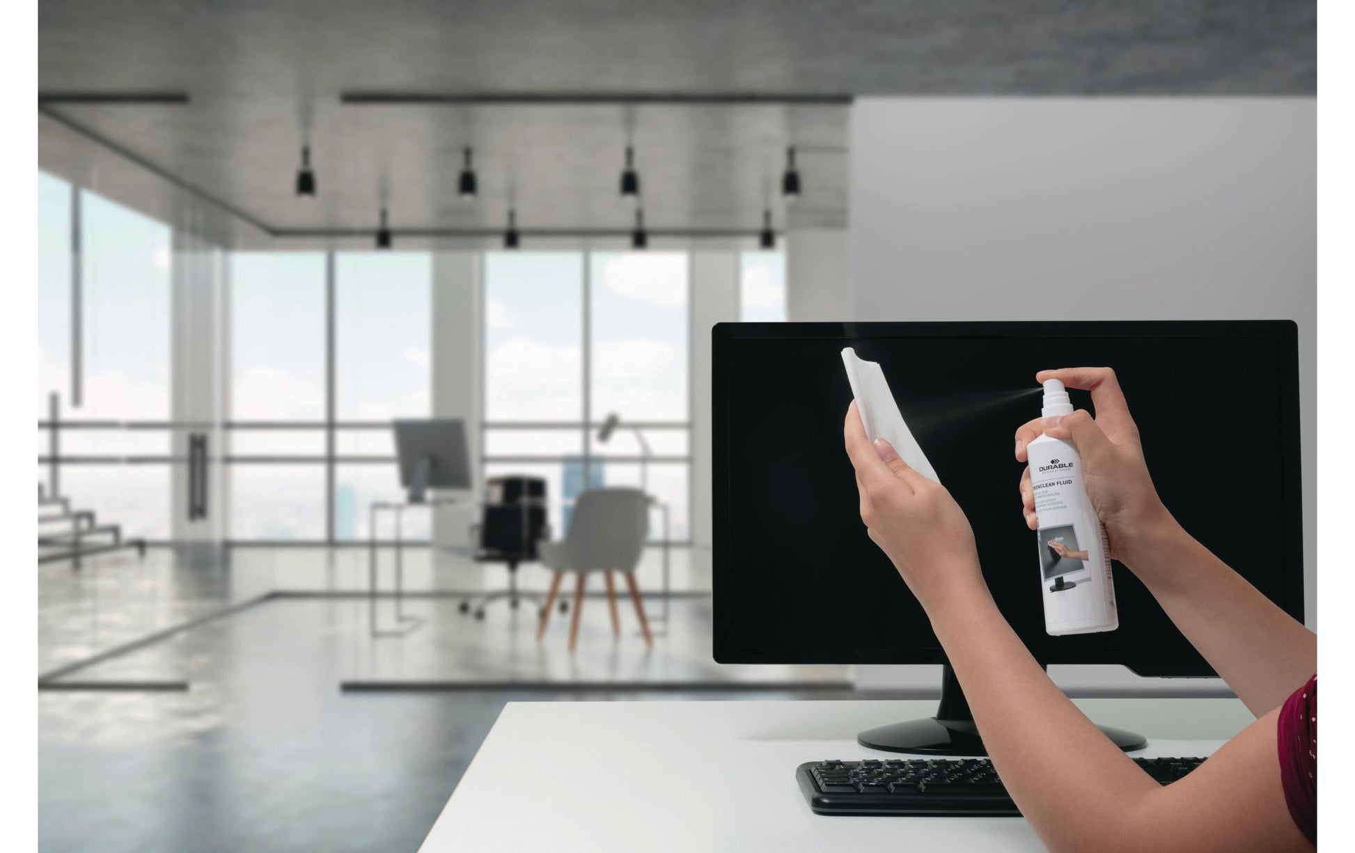 Durable Screenclean Bildschirmreiniger – für Bildschirme & Glas – Spray – 250 ml