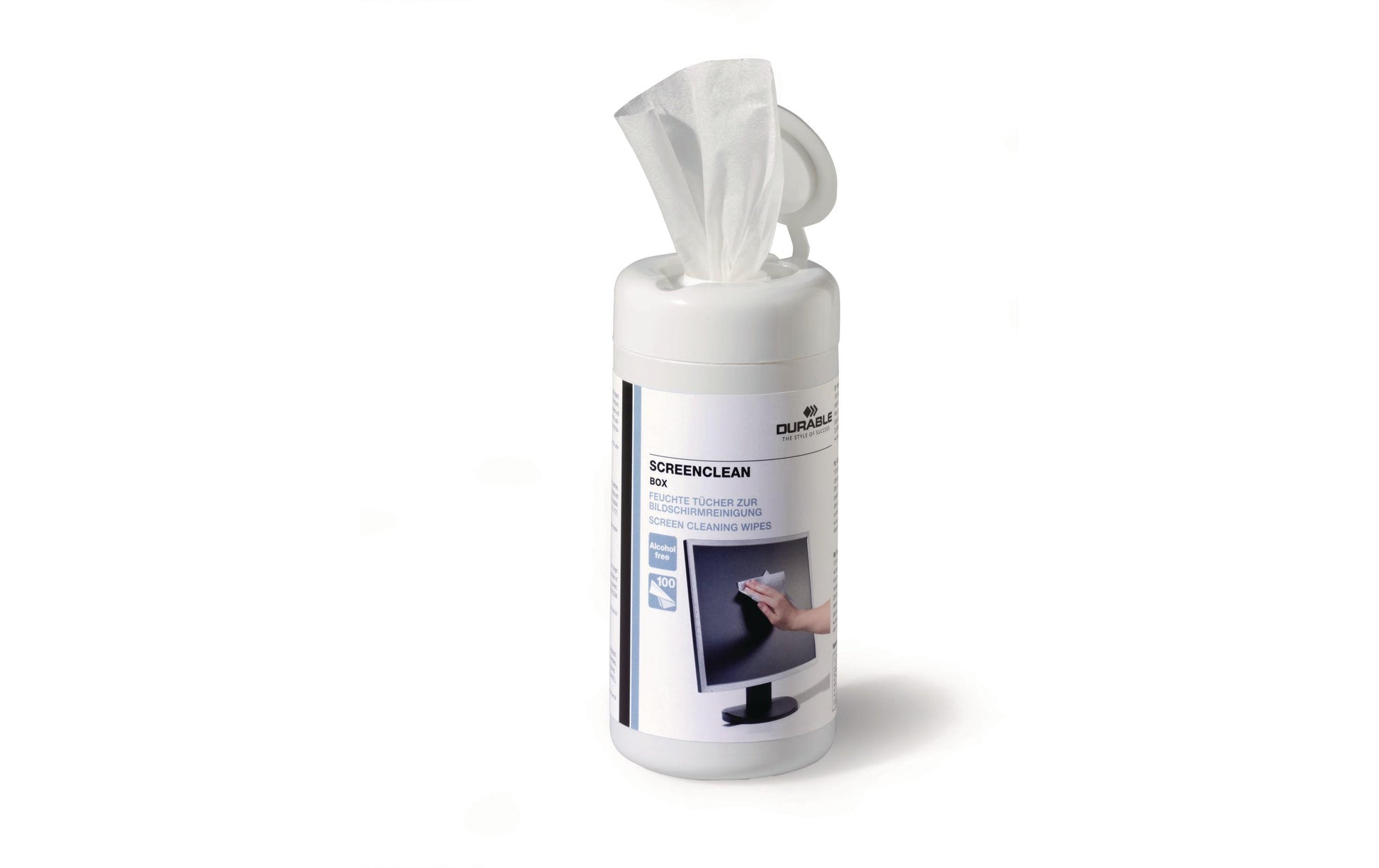 Durable Reinigungstücher, alkoholfrei, streifenfrei – für Bildschirme, 100 Stk., eco:smart, eco:plus