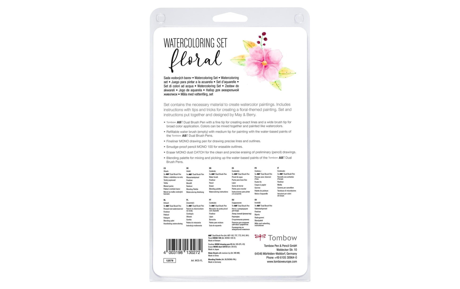 Tombow Handlettering Watercolor Set – 10-teilig – 5 ABT Dual Brush Pens