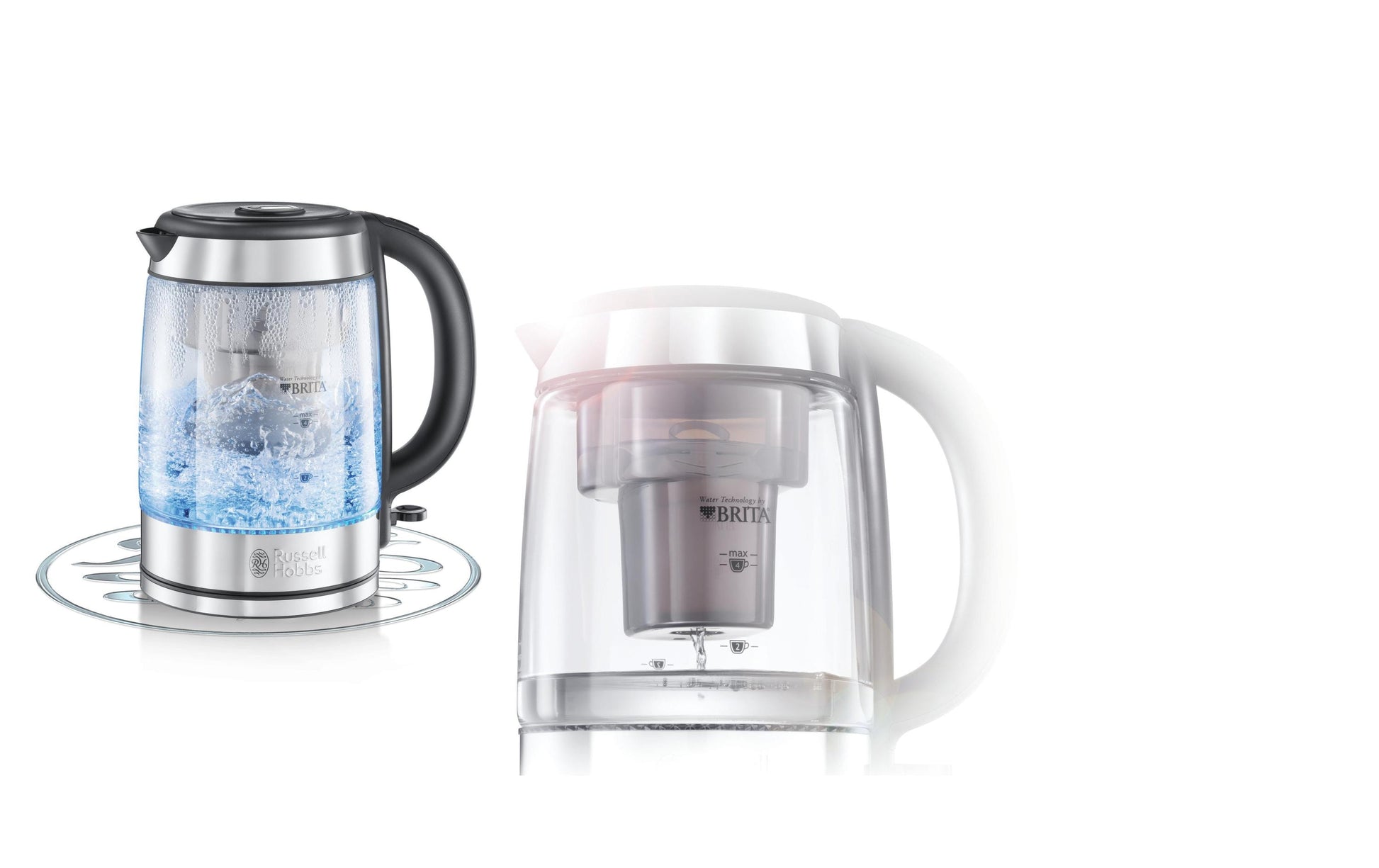 Russell Hobbs Wasserkocher – 1,5 l, Glas/Edelstahl, 20760-57
