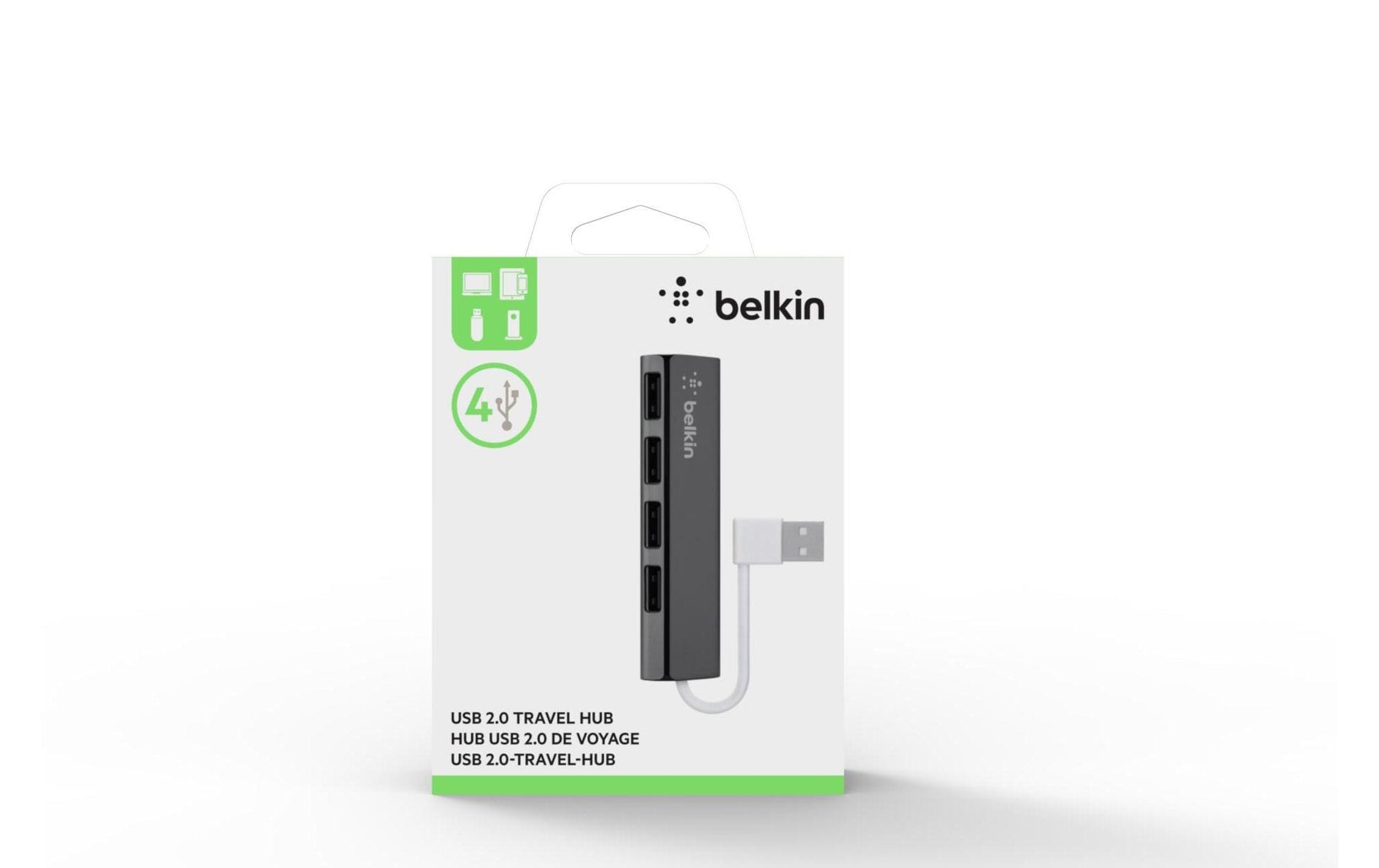 Belkin F4U042BT USB-Hub – USB 2.0, 4× USB-A, für Mac