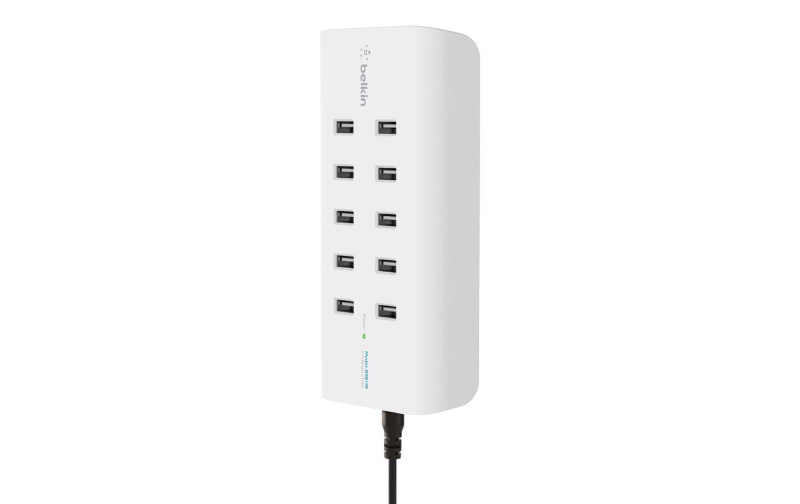 Belkin Ladestation – 120 W, 10× USB, 2,4 A pro Port