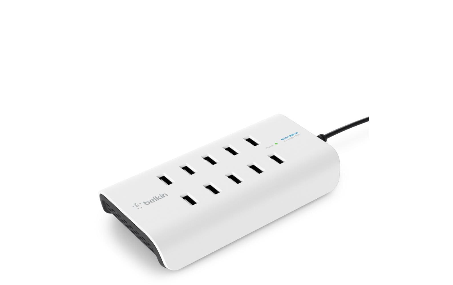 Belkin Ladestation – 120 W, 10× USB, 2,4 A pro Port