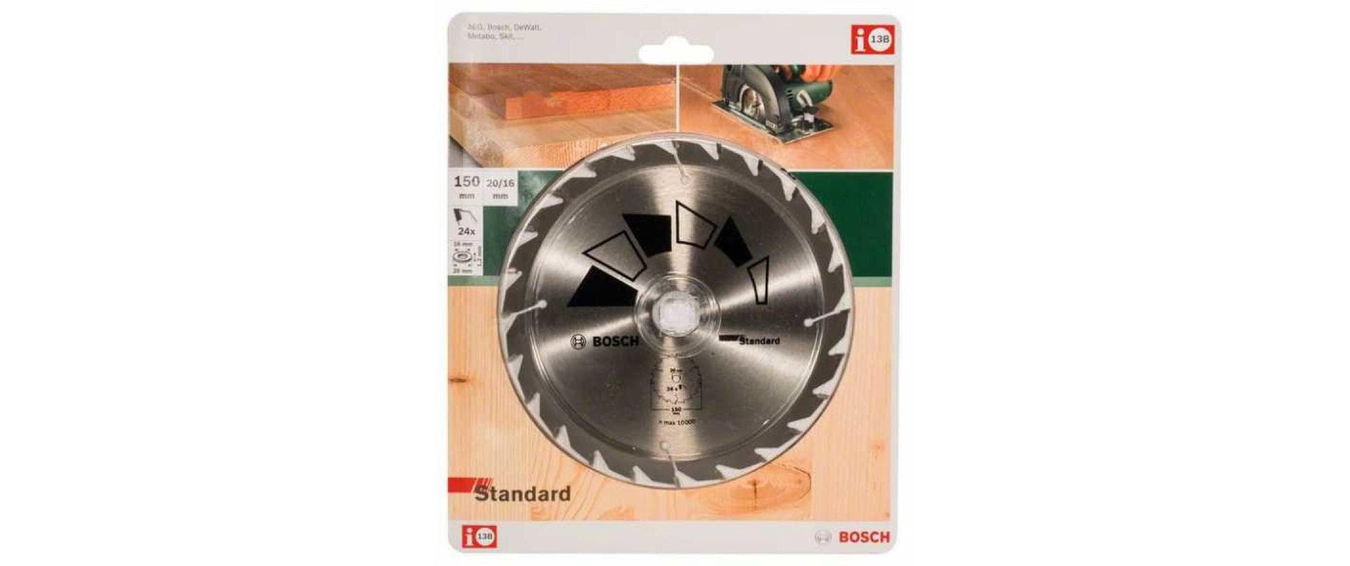 Bosch Kreissägeblatt 150 × 20/16 × 2,2 mm, 24 Zähne – für Holz – 1 Stück