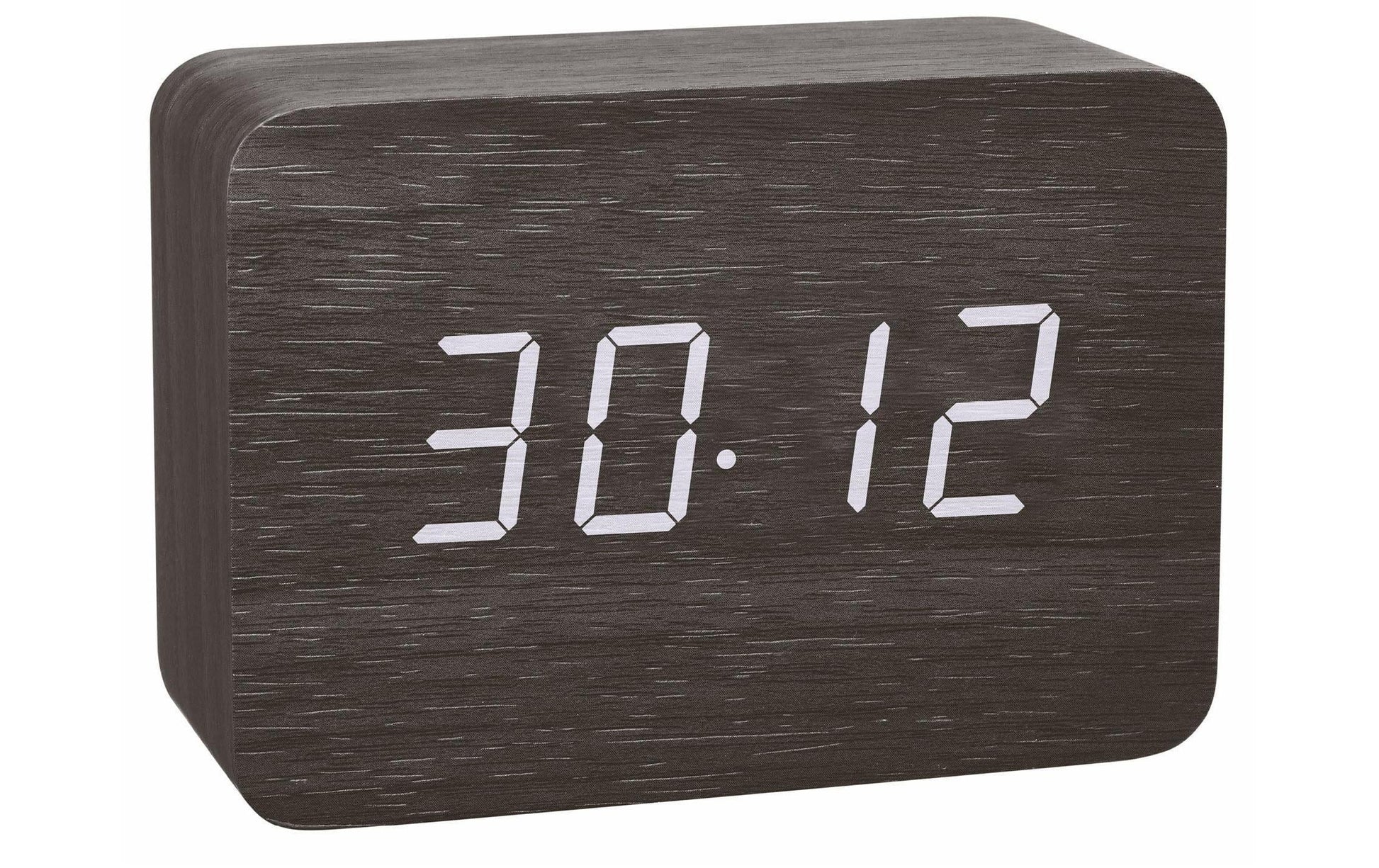 TFA-Dostmann Wecker CLOCCO Funk – digital – 10 × 7 × 4,1 cm, schwarz, Thermometer, Datum