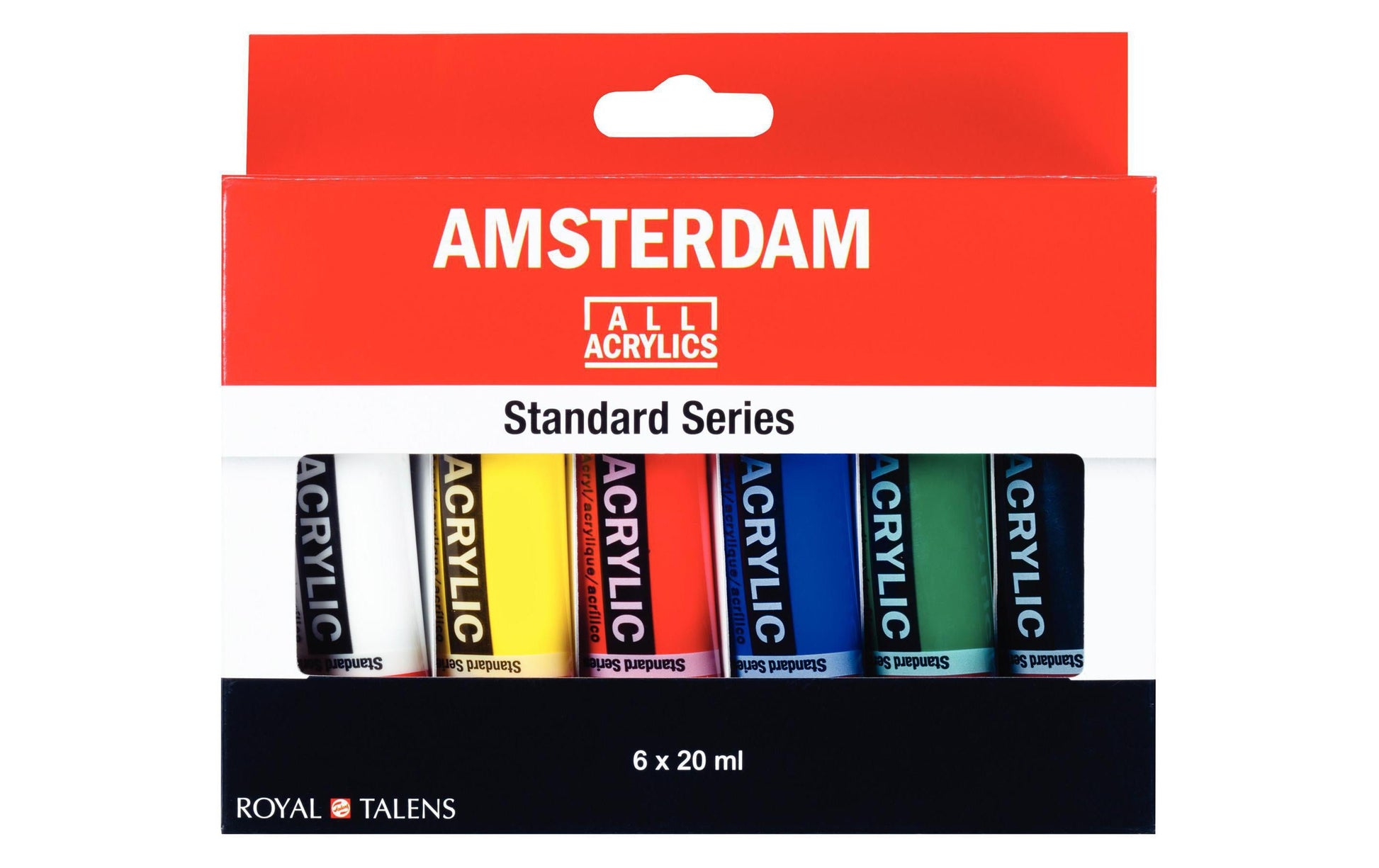 Royal Talens Amsterdam – Acryl Standard – Acrylfarbe – Set – 6 Farben, 6 × 20 ml