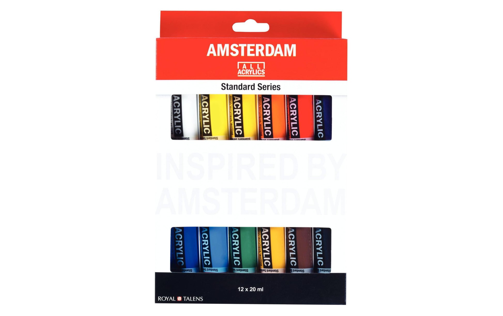 Royal Talens Amsterdam – Acryl Standard – Acrylfarbe – Set – 12 Farben, 12 × 20 ml