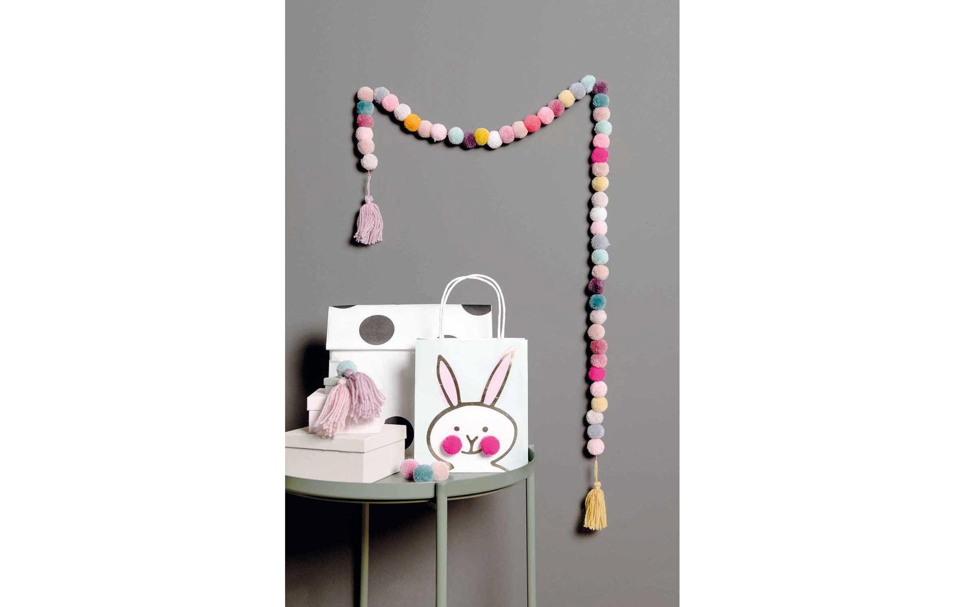 Rico Design Pompon-Set, Baumwolle, Mehrfarbig (Mint, Grau), Ø 3 cm, 08758.00.42