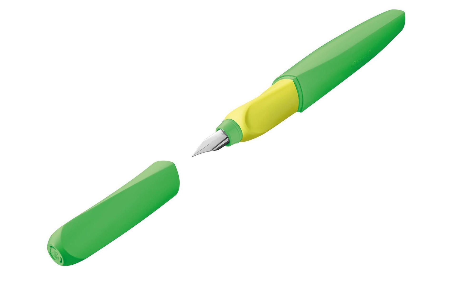 Pelikan Twist – Federspitze M – für Rechts- & Linkshänder – Neongrün, Blau – Patronen