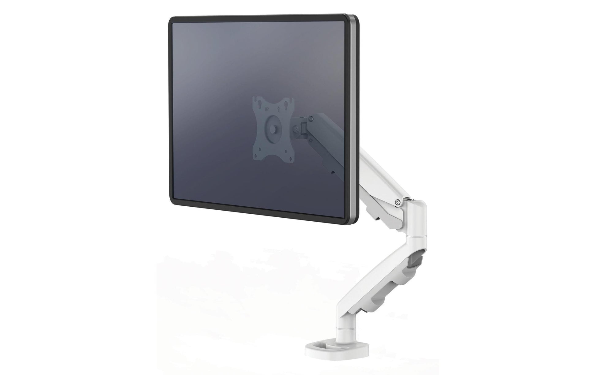 Fellowes Eppa – Monitorarm, bis 39", VESA 75 × 75/100 × 100 mm, 8 kg, höhenverstellbar, Gasfeder, weiss