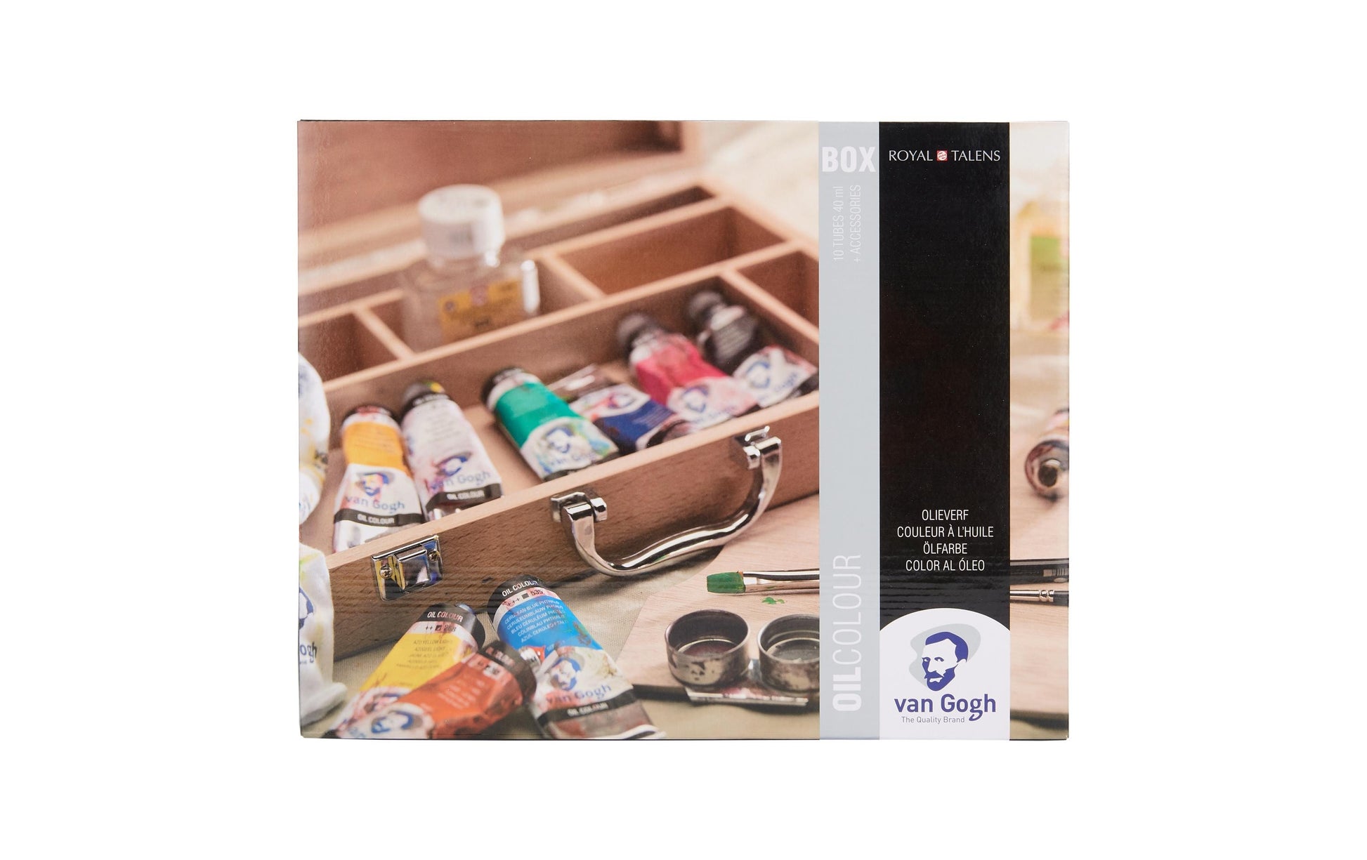 Van Gogh Ölset Malkasten – 12 Farben, 12 × 40 ml, mit Pinsel