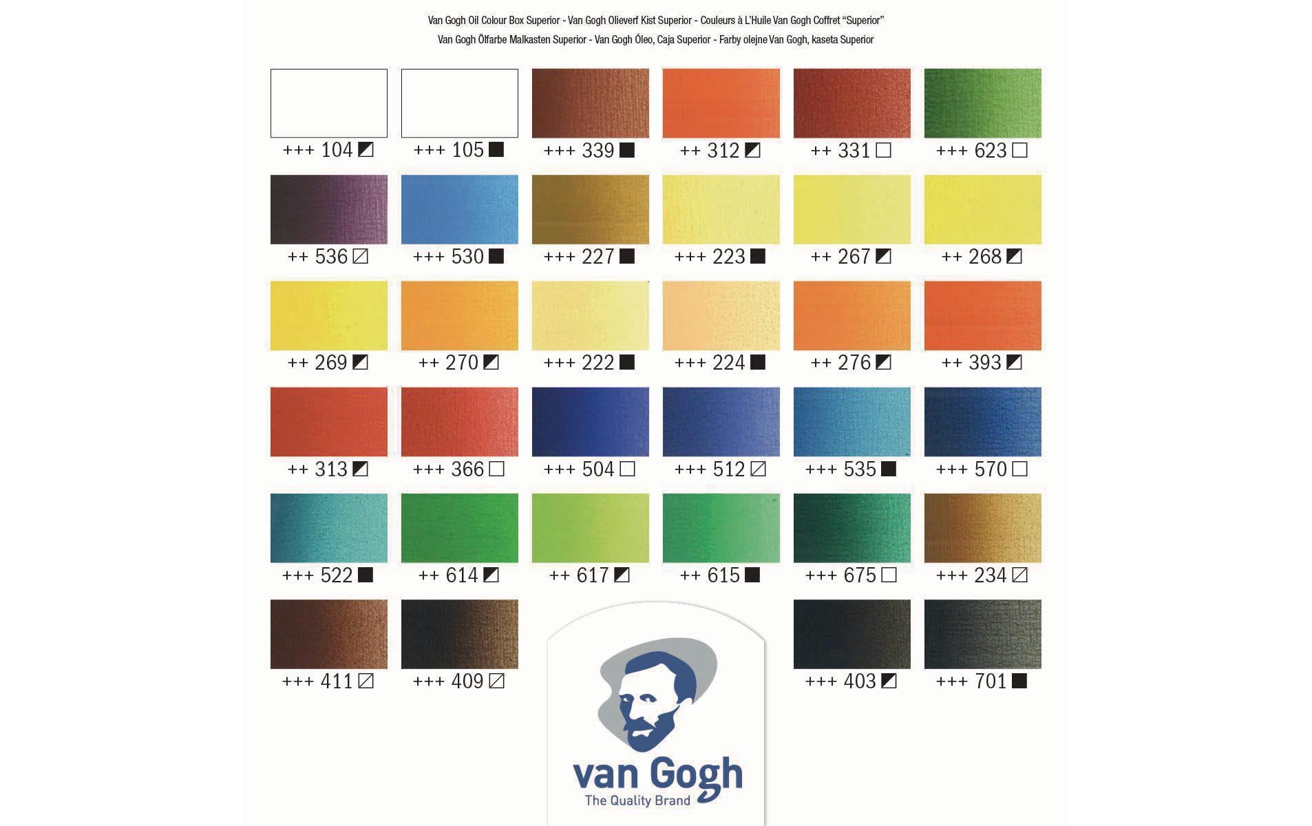 Van Gogh Superior – Ölset – 34 Farben, 34 × 20 ml