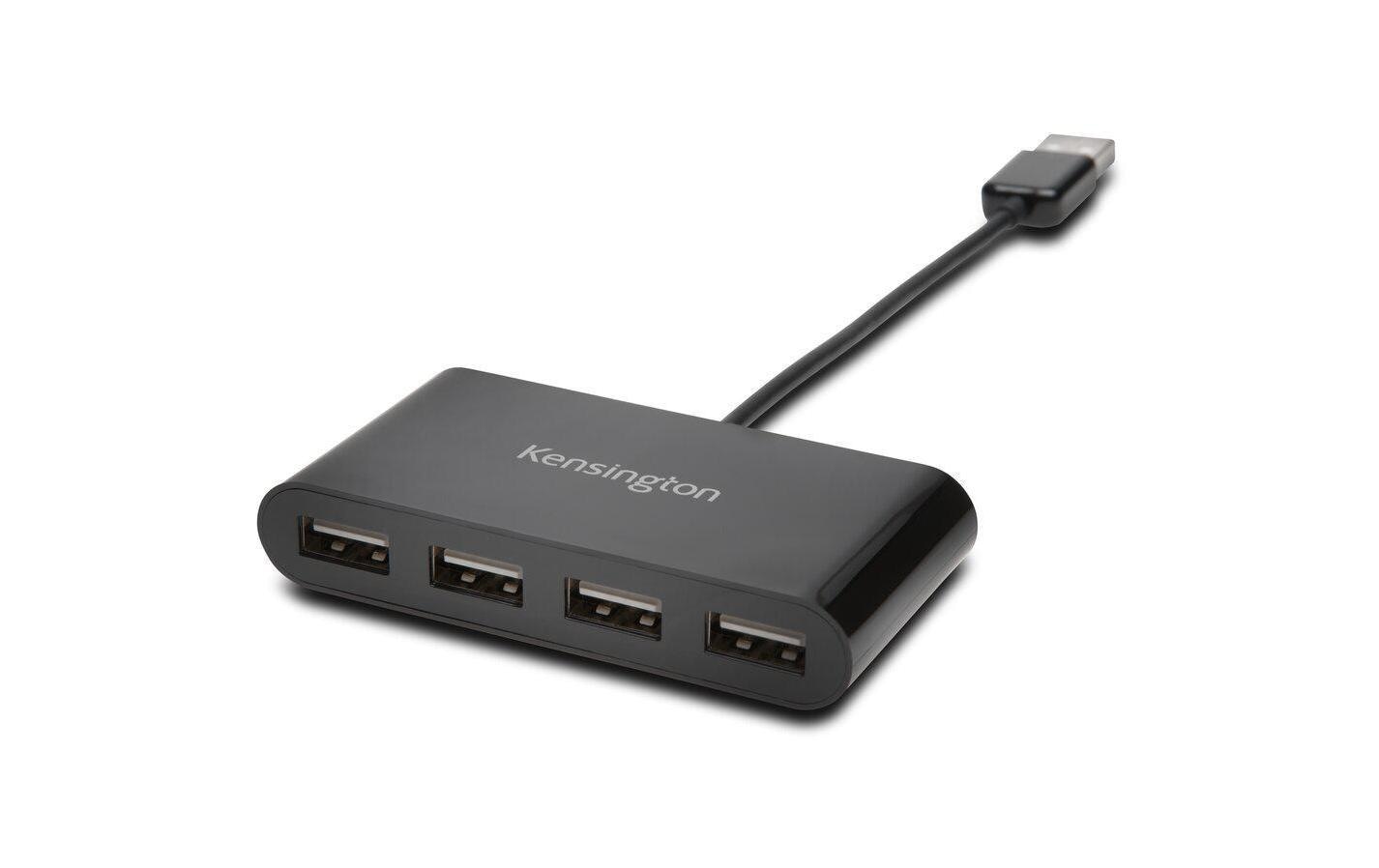 Kensington USB-Hub – USB 2.0, 4× USB-A, für Windows/Mac