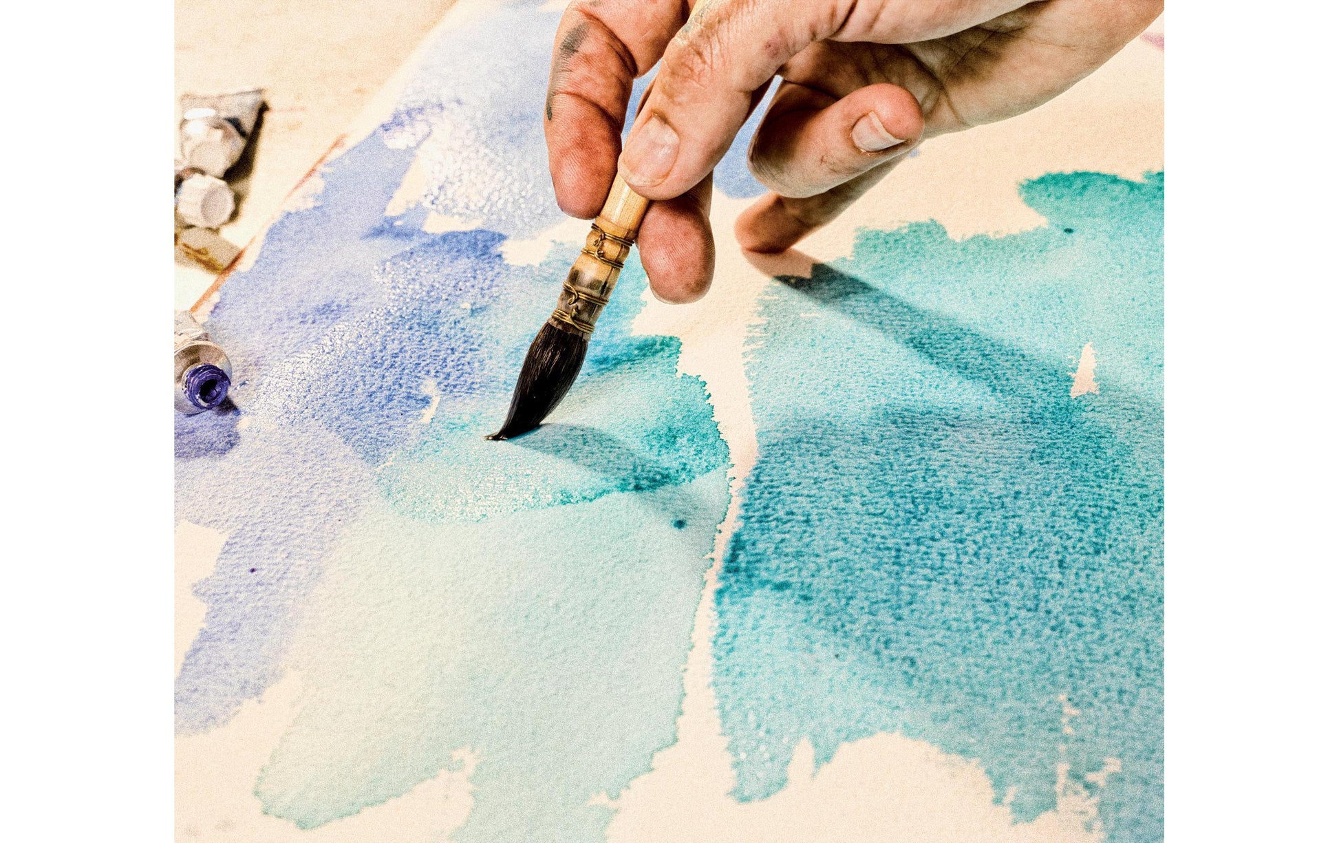 Van Gogh Aquarellblock – 30 × 40 cm – 300 g/m² – 4-seitig geleimt – 12 Blatt, weiss, kaltgepresst