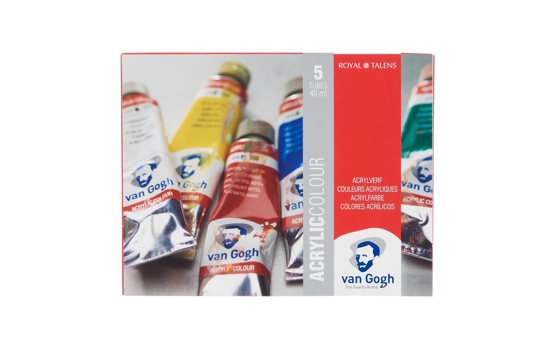 Van Gogh Acrylfarbe – Mehrfarbig, lichtecht – 5 Farben – 5×40 ml (200 ml)