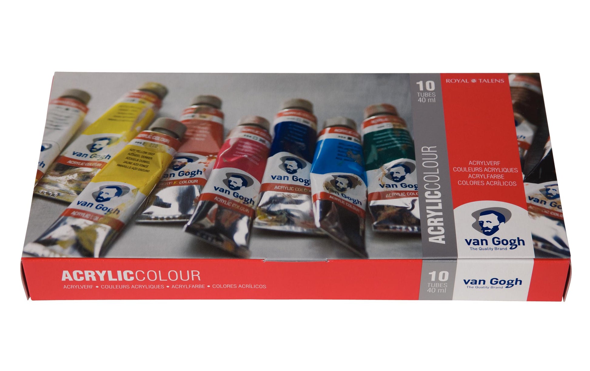 Van Gogh Acrylfarbe – Mehrfarbig, Lichtecht – 10 Farben (10×40 ml, 400 ml)