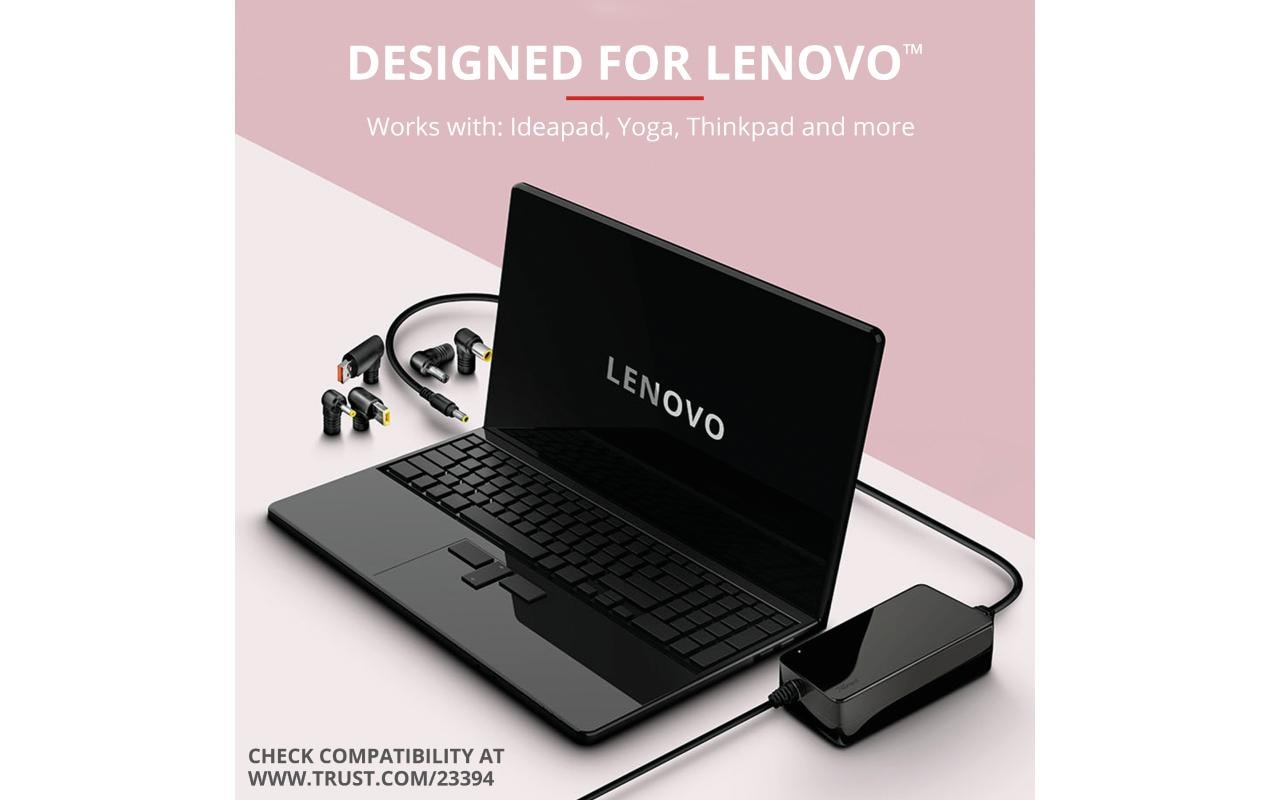 Trust Netzteil – 90 W, 19 V – für Lenovo – Schwarz