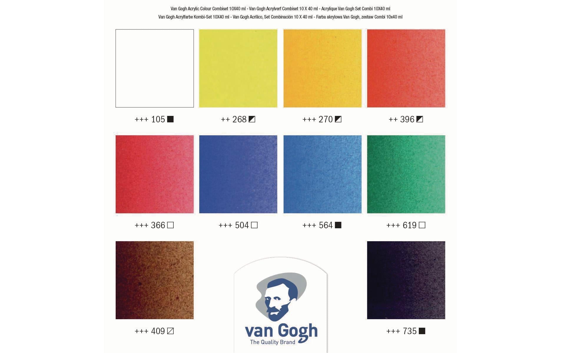 Van Gogh Acrylfarbe – Grün & Blau, 40 ml