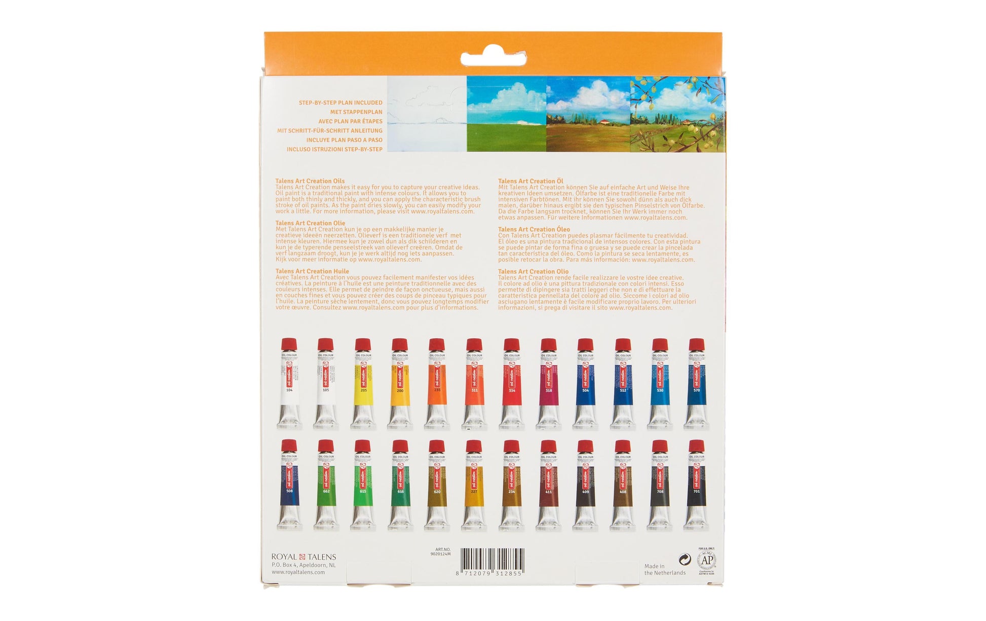 Talens Ölfarbe – Mehrfarbig – 24 Farben – 24×12 ml (288 ml)