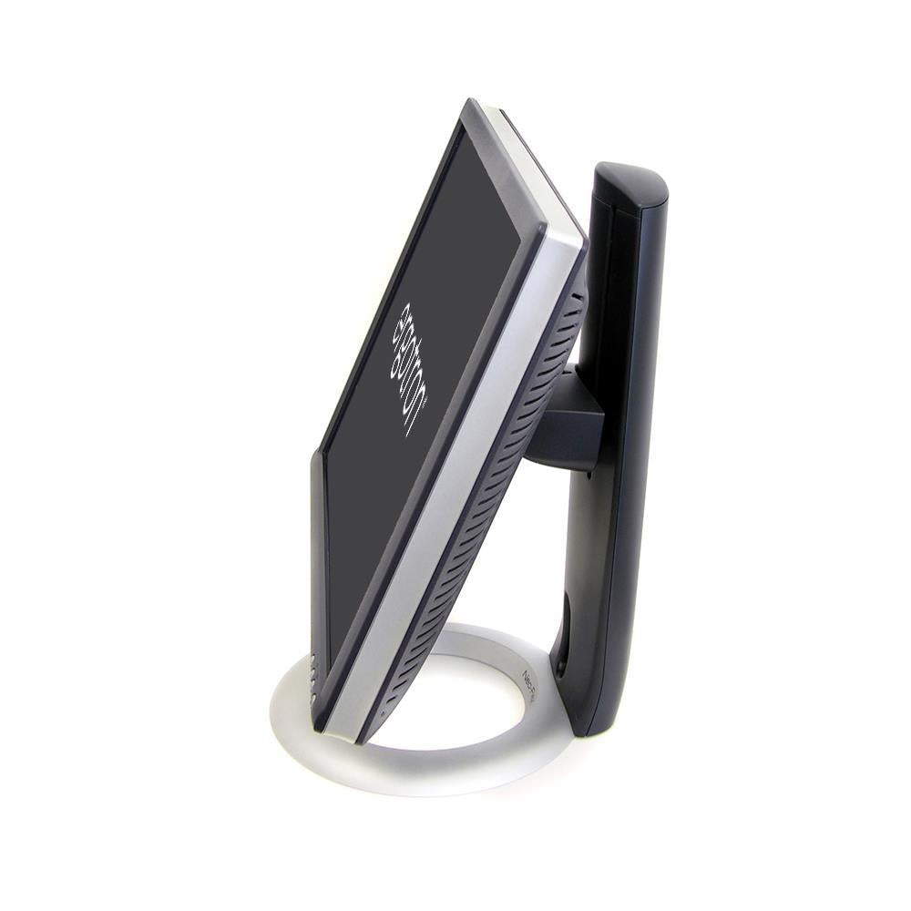 Ergotron Neoflex – Monitorhalterung, Standfuss, 7,2 kg, neigen, drehen, schwarz/silber