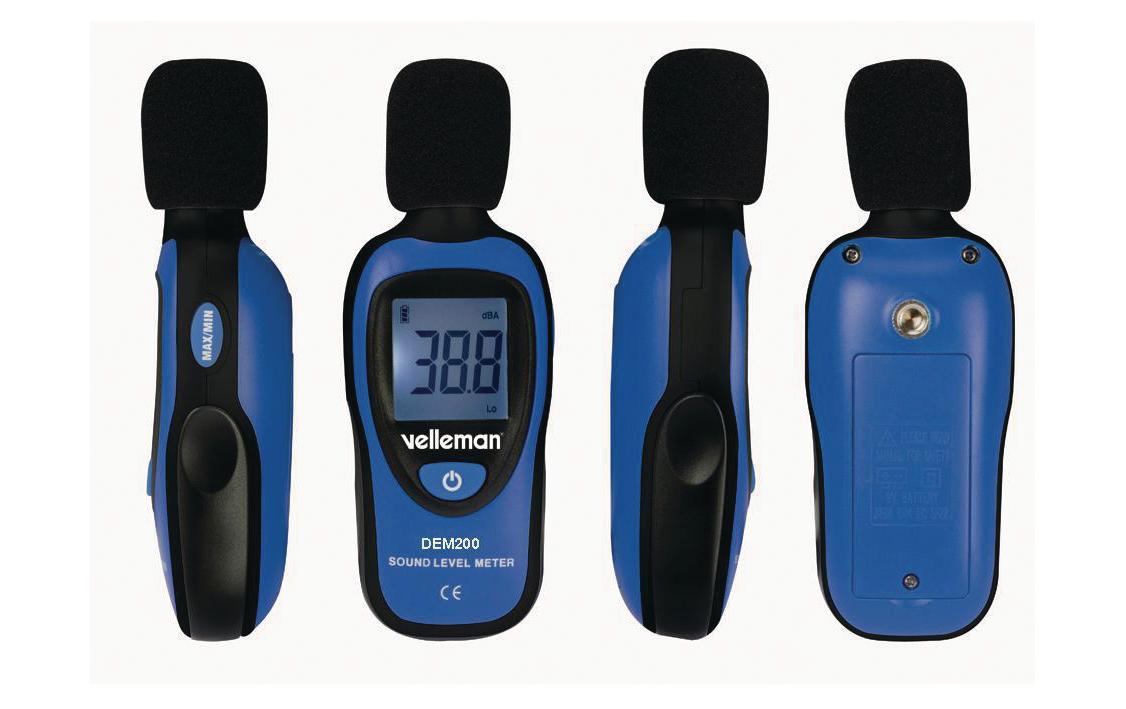 Velleman DEM200 – Schallpegelmesser – 30–130 dB, ±1,4 dB, 9 V
