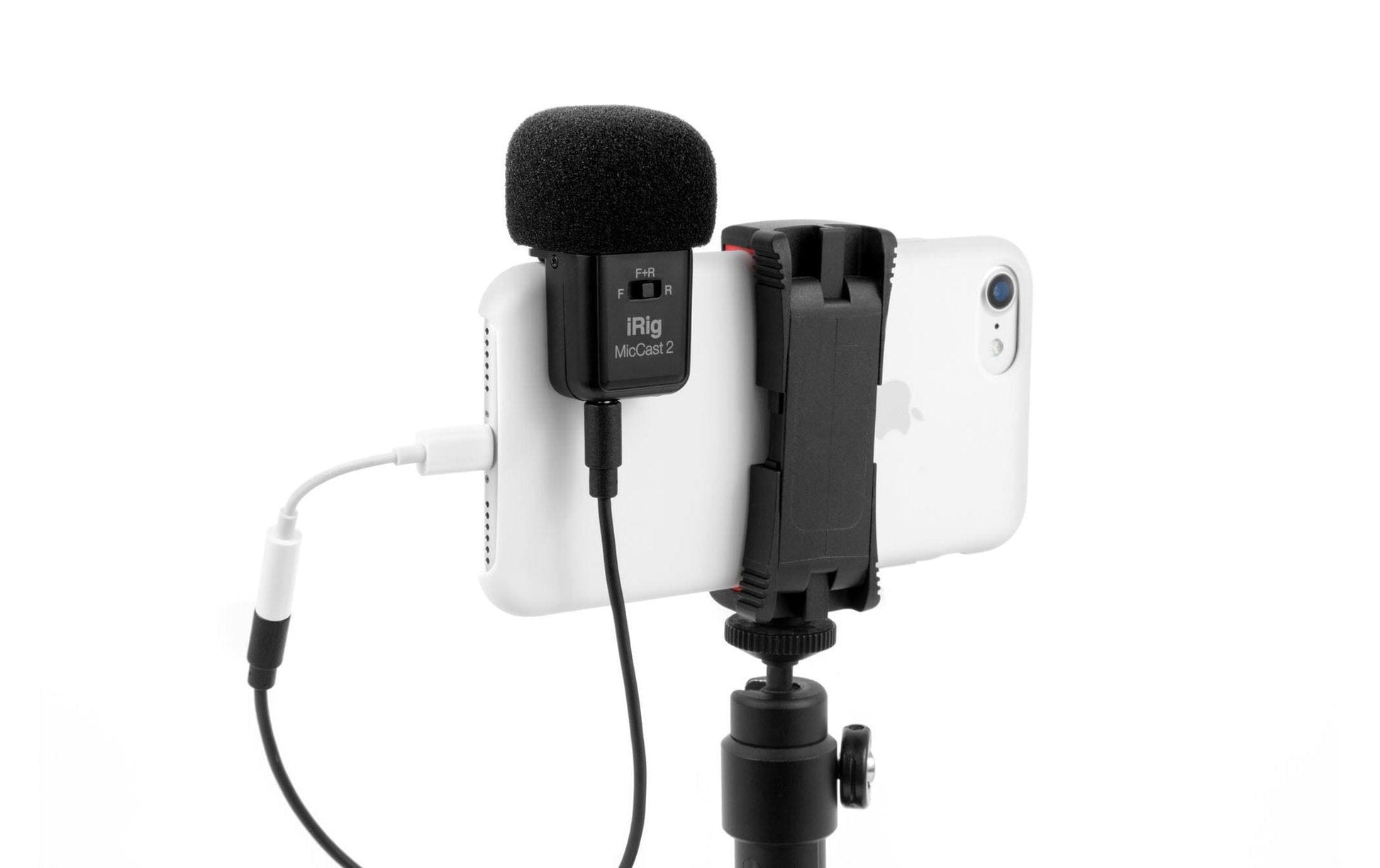 IK Multimedia iRig Mic Cast 2 Lavaliermikrofon – Niere, 50–18'000 Hz, für iOS/Android, Schwarz