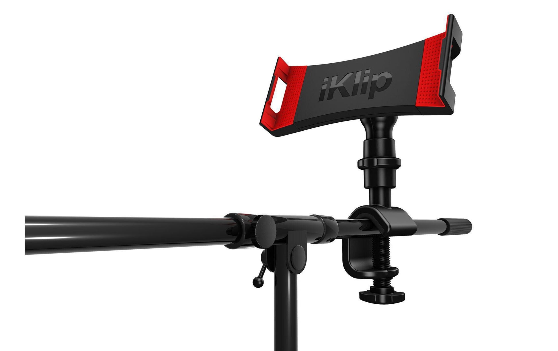 IK Multimedia Tablet-Arm (Tischklemme) für iPad (mini, Air, Pro) – bis 12,9", neigbar – Schwarz