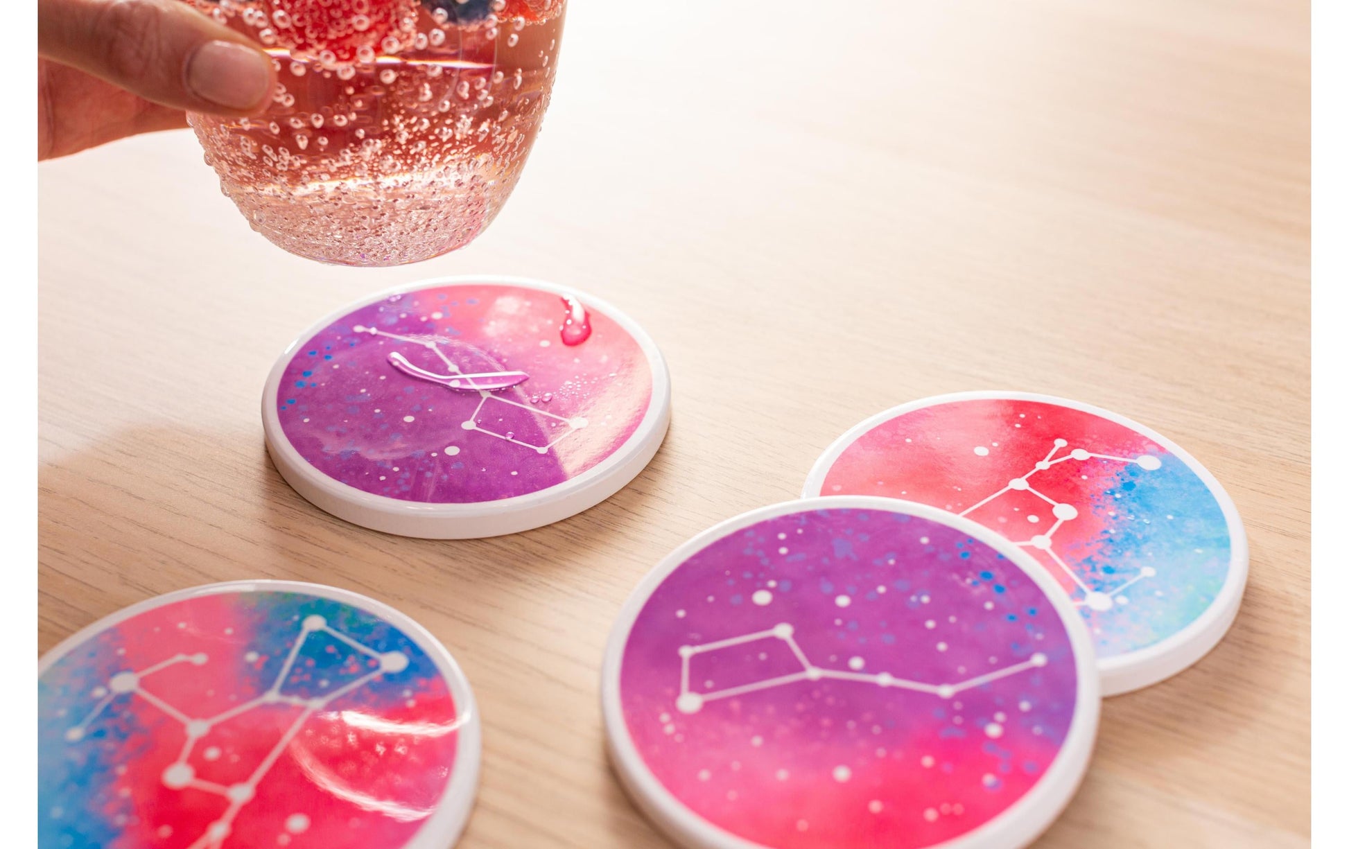 Cricut Untersetzer Infusible Ink – 4er Set, Ø 9,1 cm, Keramik, Weiss, für Sublimation