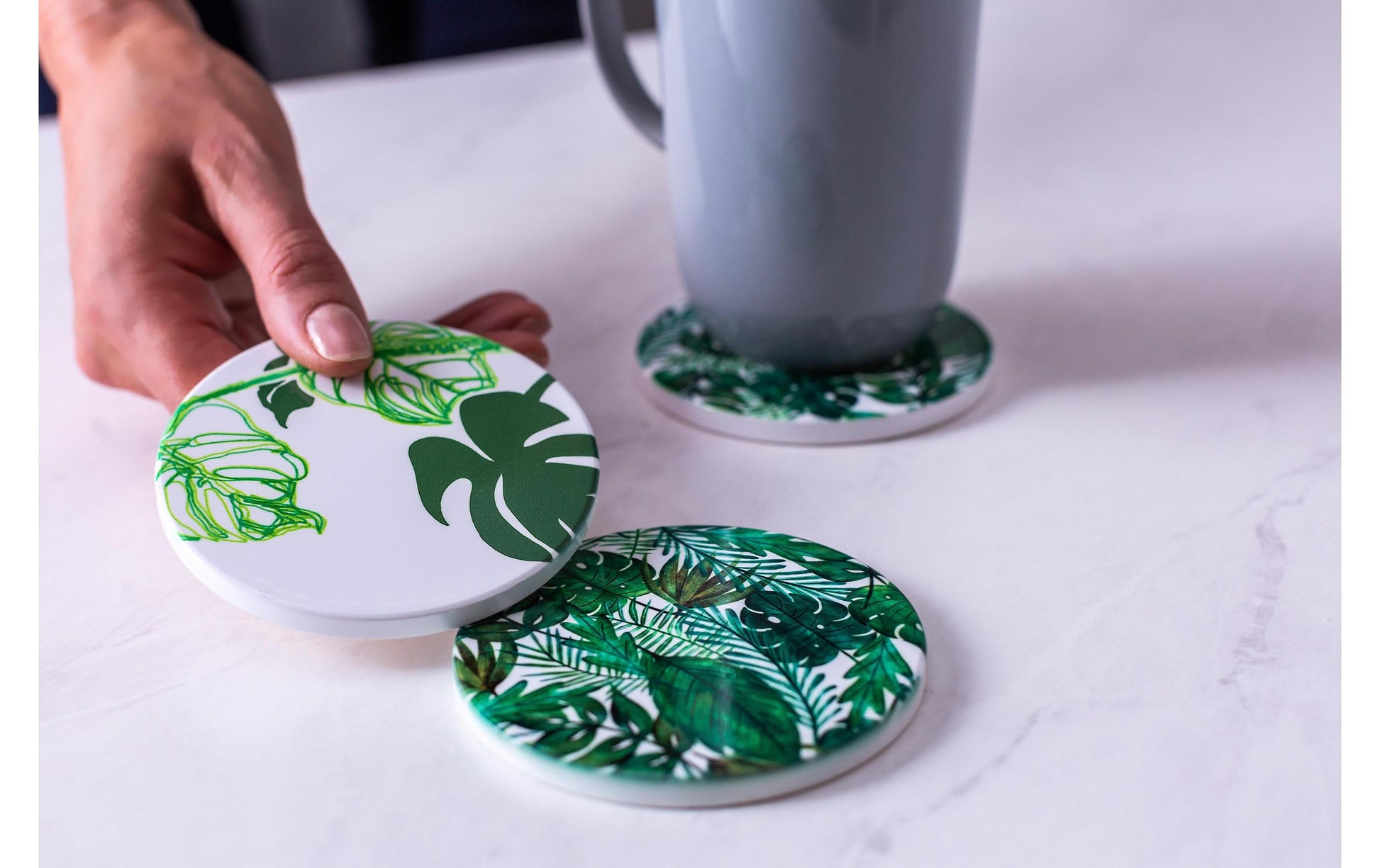 Cricut Untersetzer Infusible Ink – 4er Set, Ø 9,1 cm, Keramik, Weiss, für Sublimation