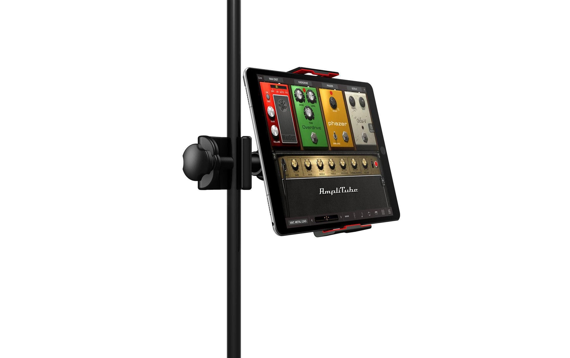 IK Multimedia Tablet-Tischhalterung – für iPad, iPad mini, iPad Air, iPad Pro – bis 12,9", neigbar – Schwarz
