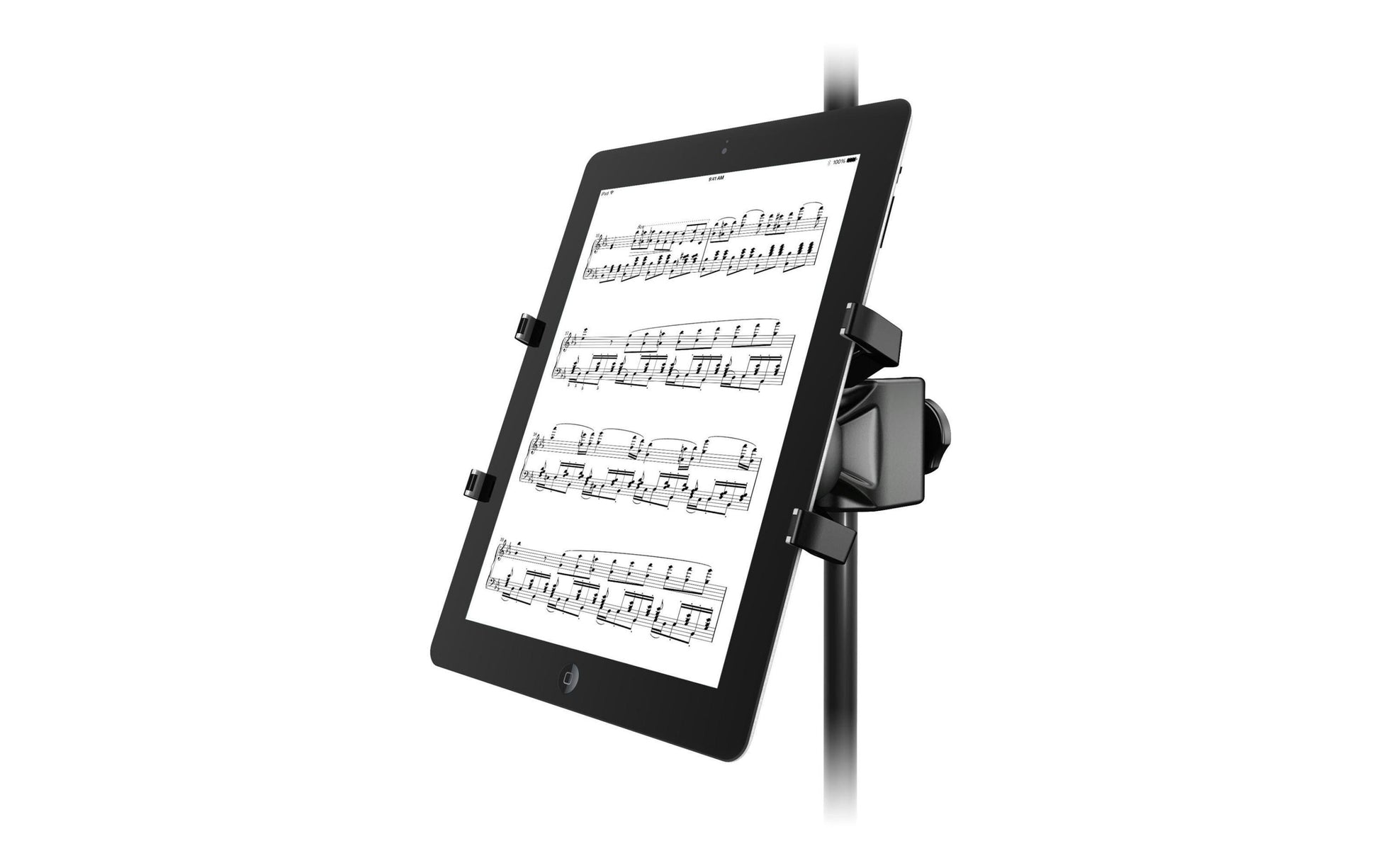IK Multimedia Tablet-Tischhalterung für iPad (inkl. mini, Air, Pro) – 7–12,9", neigbar – Schwarz