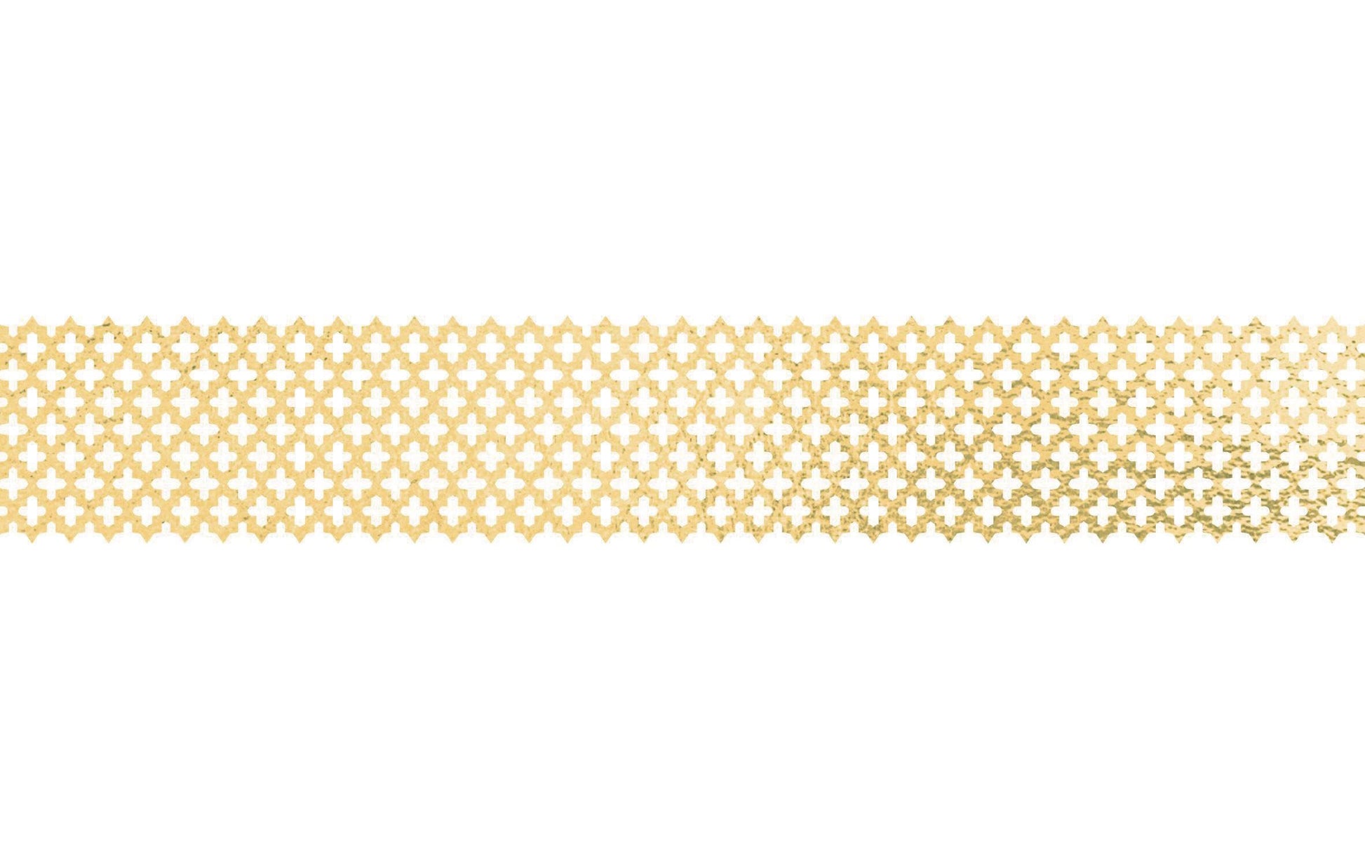 Folia Washi Tape Spitzenbordüre – wiederablösbar, Hotfoil, Papier, 25 mm × 5 m, Grau/Gold, 2 Rollen