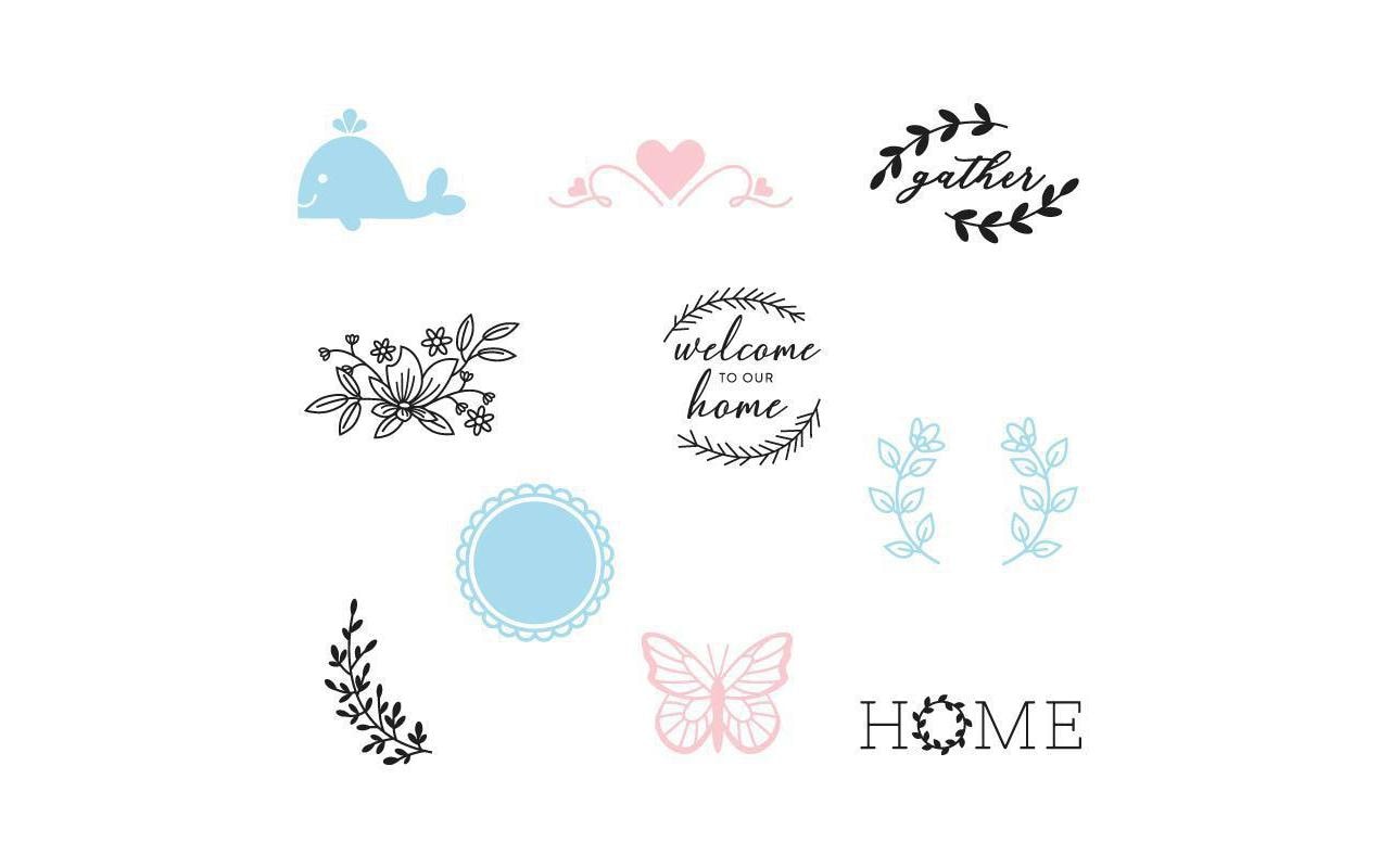 Silhouette Starter Kit Vinyl – 4 Vinylfolien – 610 × 305 mm – für Silhouette Schneideplotter