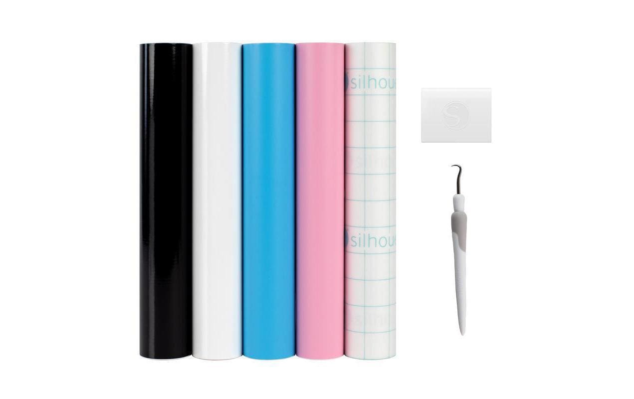 Silhouette Starter Kit Vinyl – 4 Vinylfolien – 610 × 305 mm – für Silhouette Schneideplotter