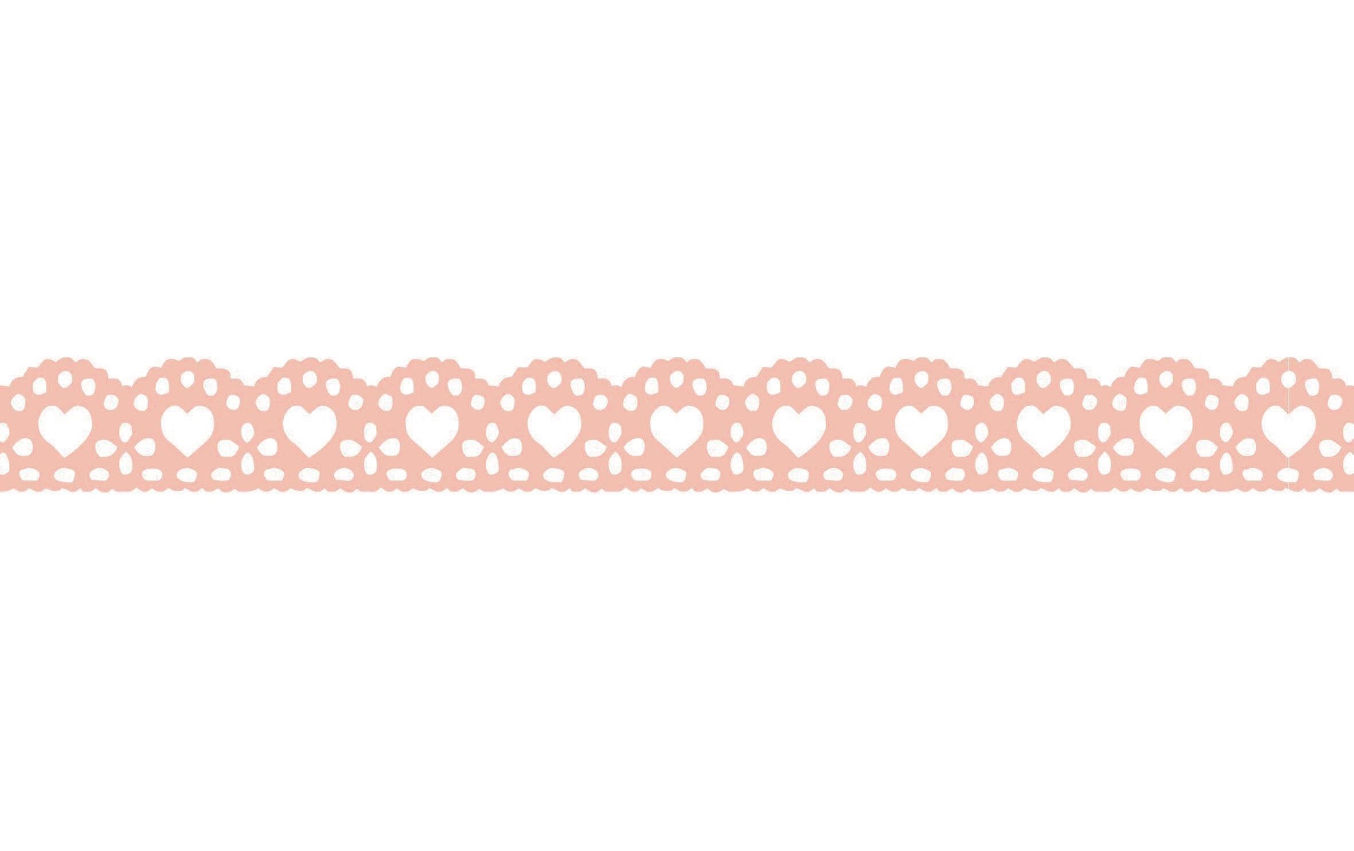 Folia Washi Tape Spitzenbordüre – wiederablösbar, 2×10 mm × 5 m + 2×15 mm × 5 m, Pastell, 4 Rollen