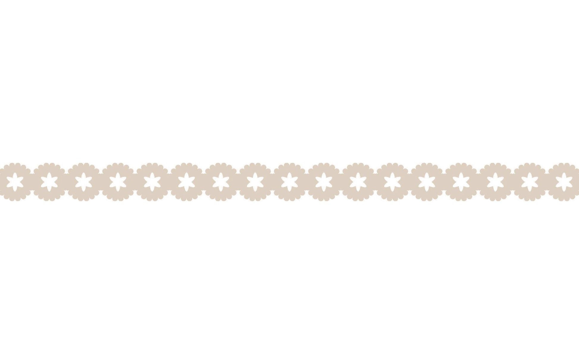 Folia Washi Tape Spitzenbordüre – wiederablösbar, 2×10 mm × 5 m + 2×15 mm × 5 m, Pastell, 4 Rollen