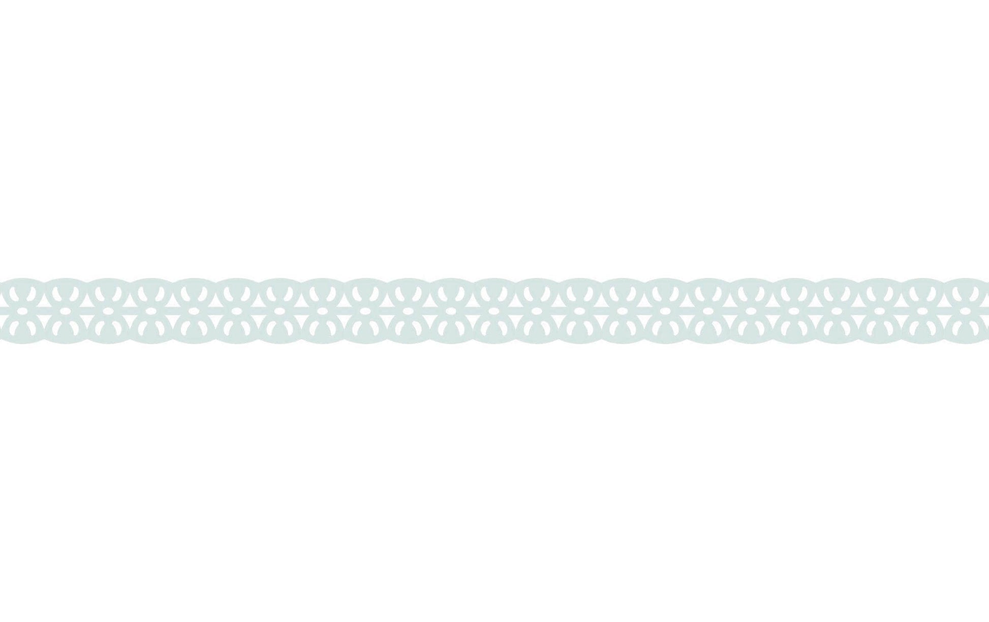 Folia Washi Tape Spitzenbordüre – wiederablösbar, 2×10 mm × 5 m + 2×15 mm × 5 m, Pastell, 4 Rollen