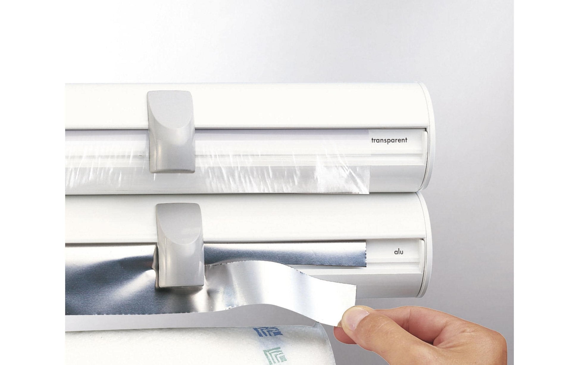 Leifheit Utensilienhalter (wandmontiert), Kunststoff, weiss, für 3 Rollen
