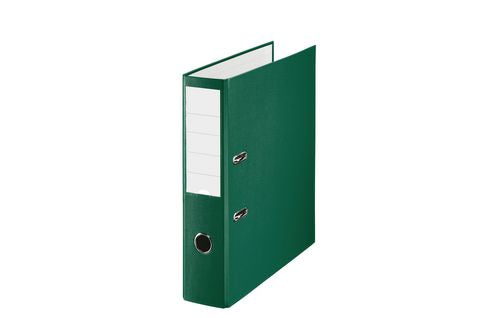 Esselte Ordner Swiss Edition Eco – A4 hoch – 2-Ring Hebelmechanik, Rücken 75 mm – grün, mit Niederhalter