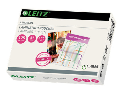 Leitz Laminierfolien A7 – 125 µm, glänzend, 100 Stück