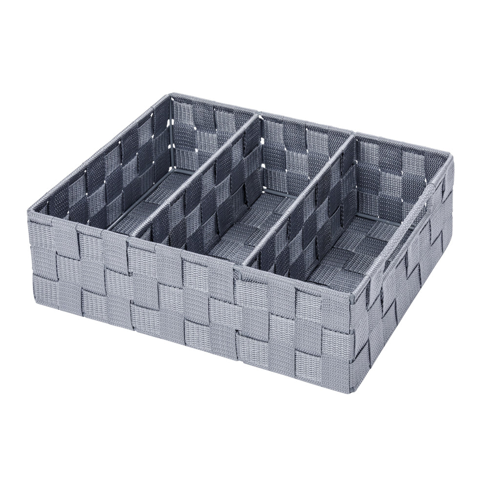 WENKO Aufbewahrungskorb – Kunststoff – Grau – 320 × 100 × 210 mm