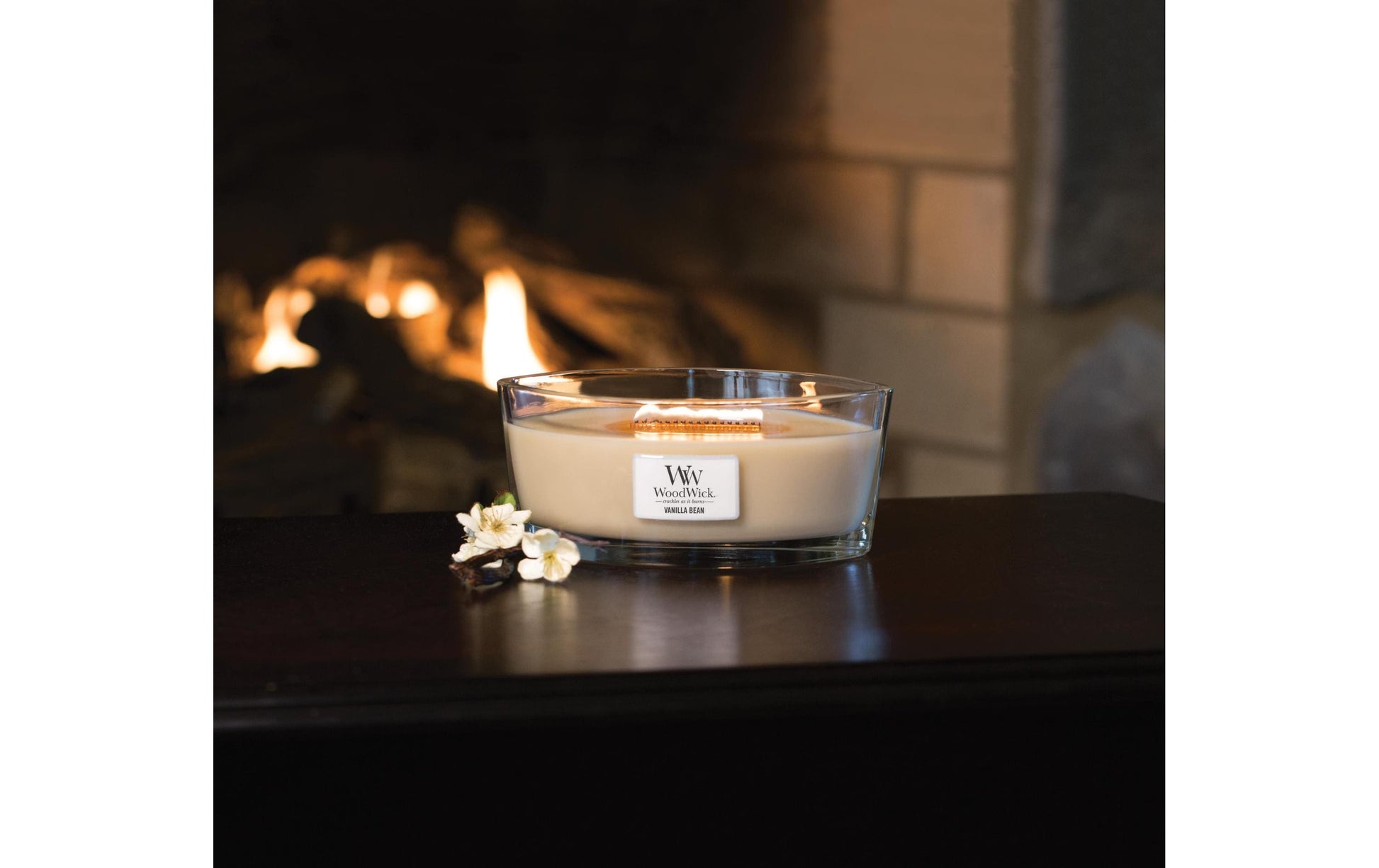 WoodWick Vanilla Bean – Duftkerze, Ellipse