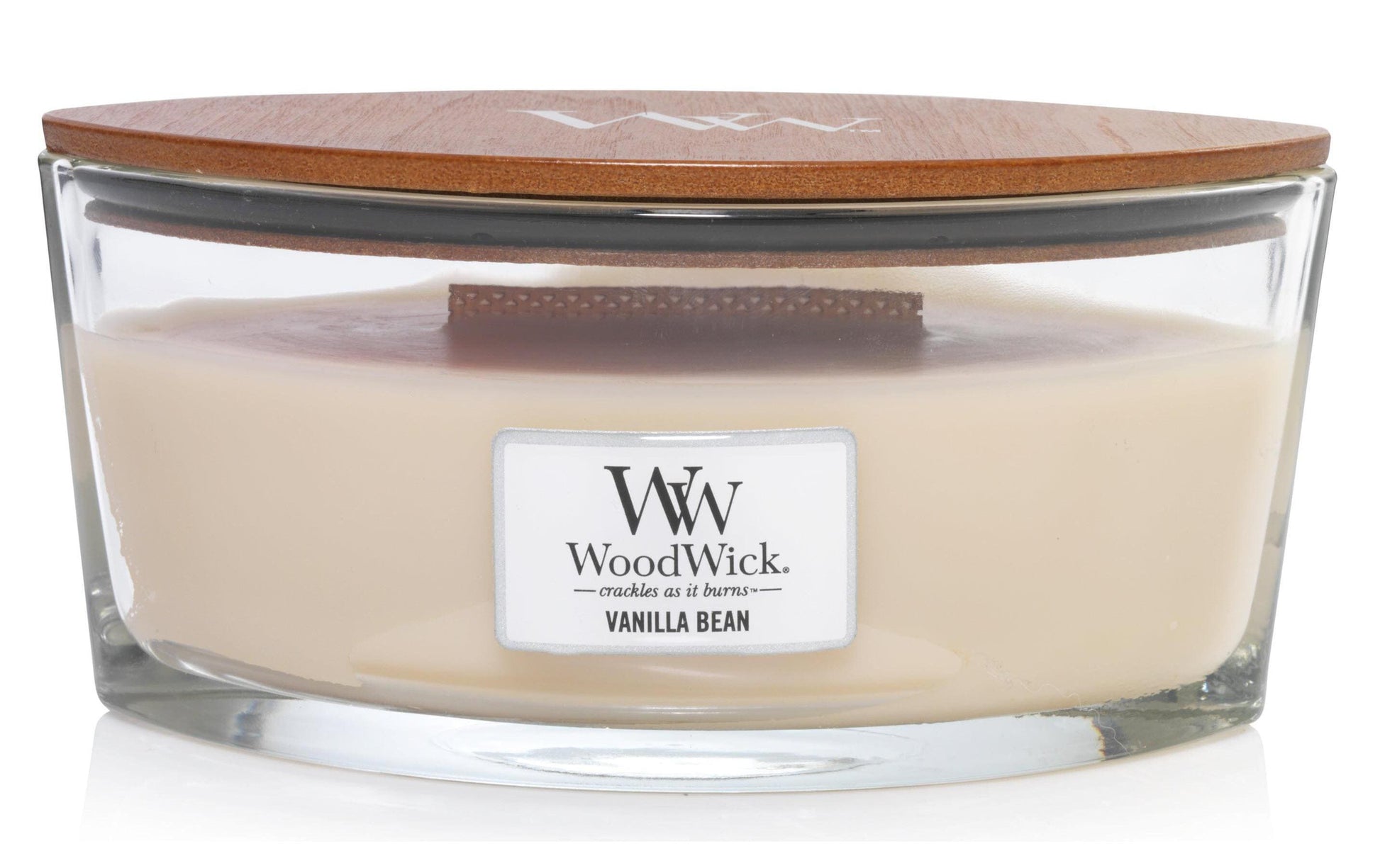 WoodWick Vanilla Bean – Duftkerze, Ellipse